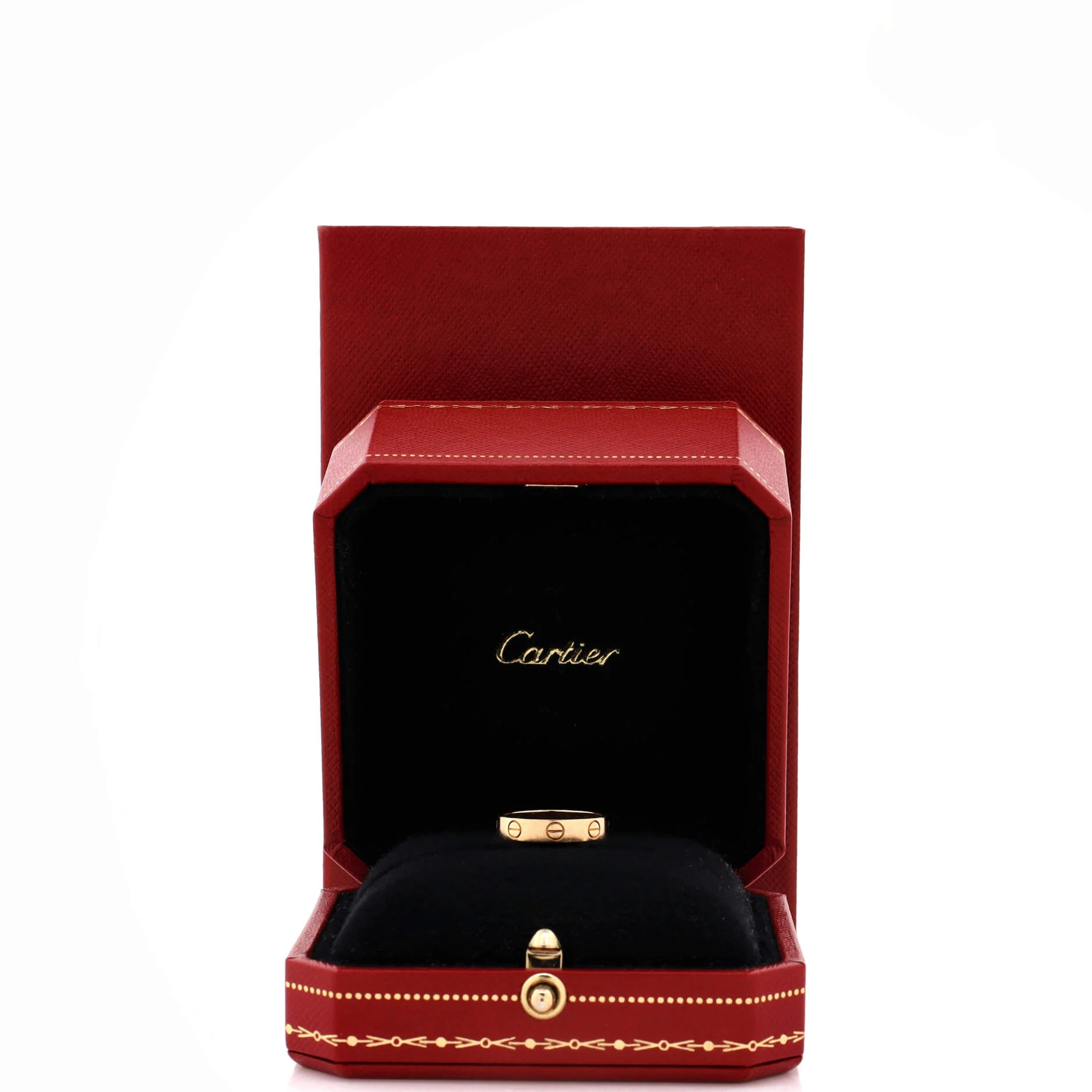 Love Wedding Band Ring 18K Yellow Gold - Image 2