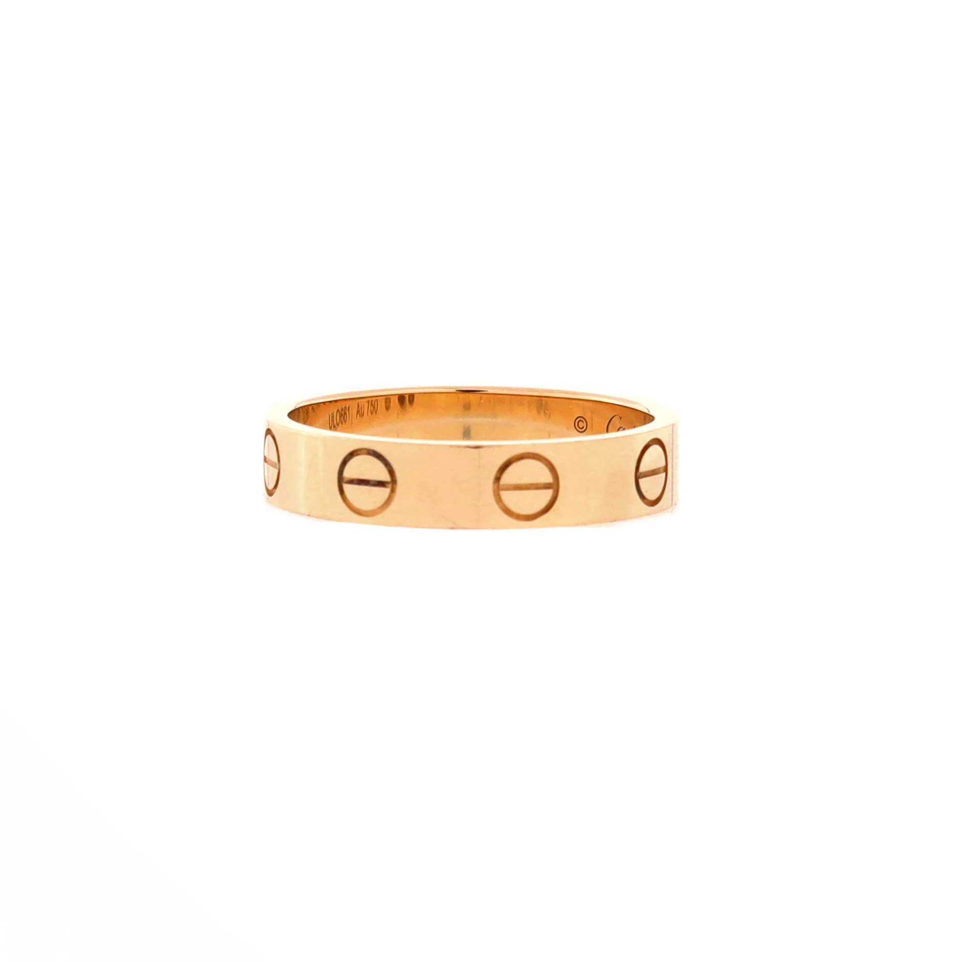 Love Wedding Band Ring 18K Yellow Gold - Image 3