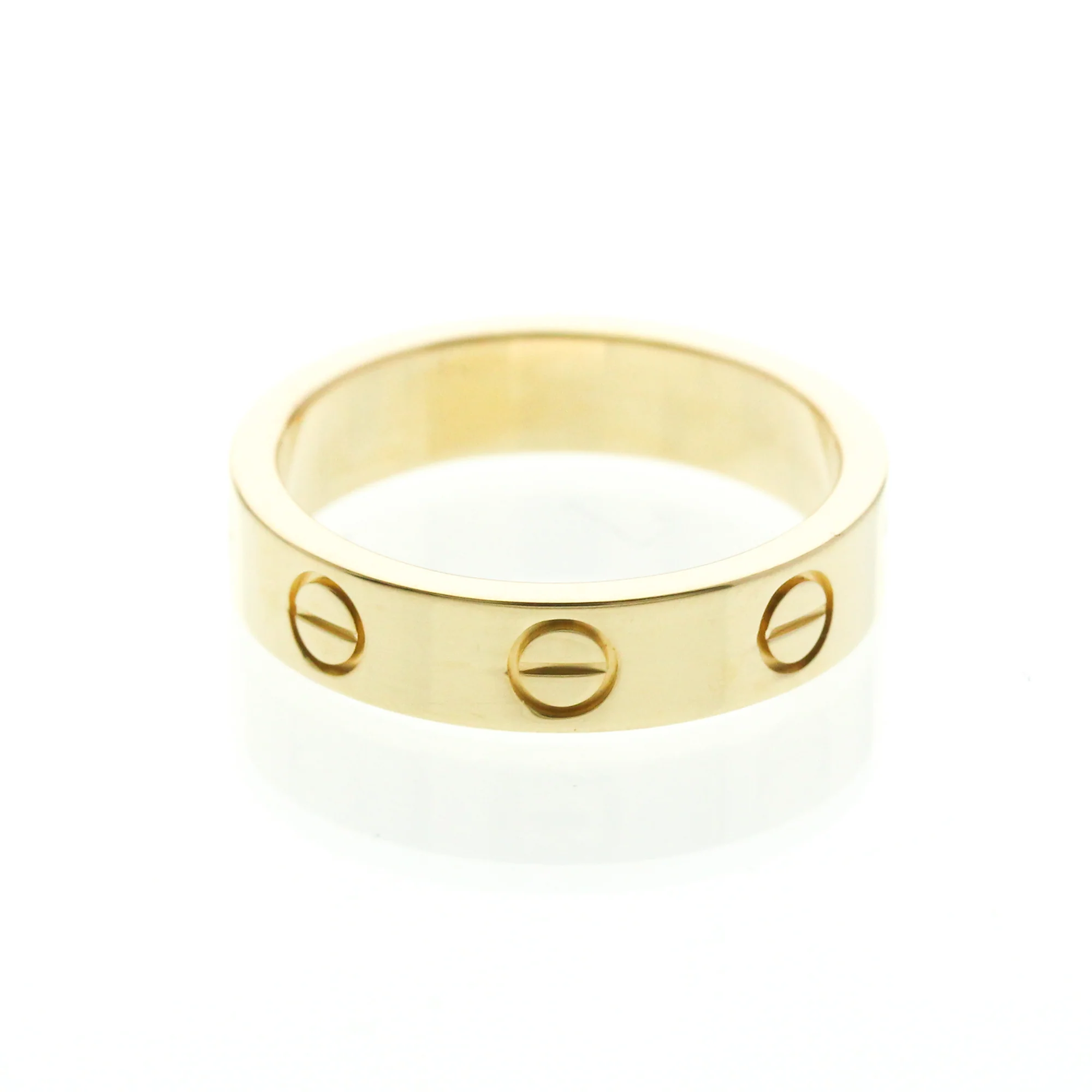 Mini Band Ring 18K Yellow Gold With Diamond - Image 4