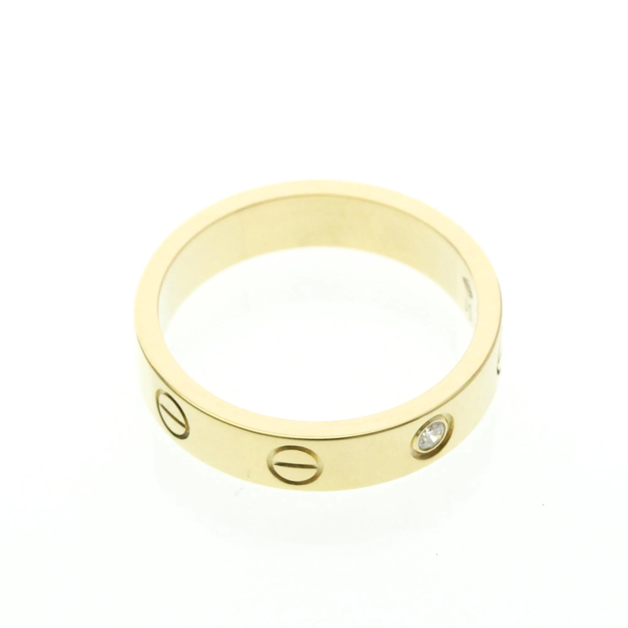 Mini Ring 18K Yellow Gold with Diamond - Image 9