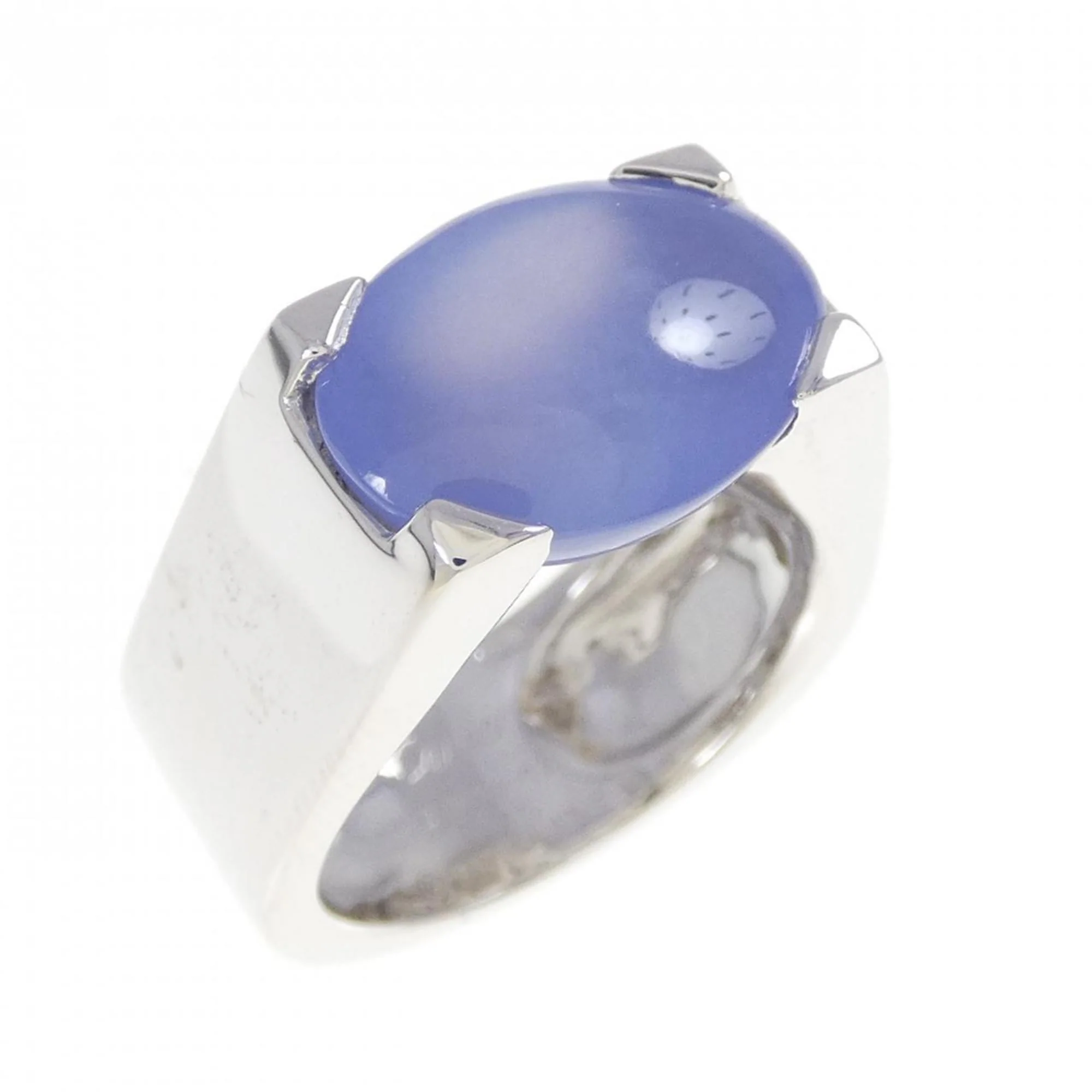 Ring 18K White Gold with Chalcedony