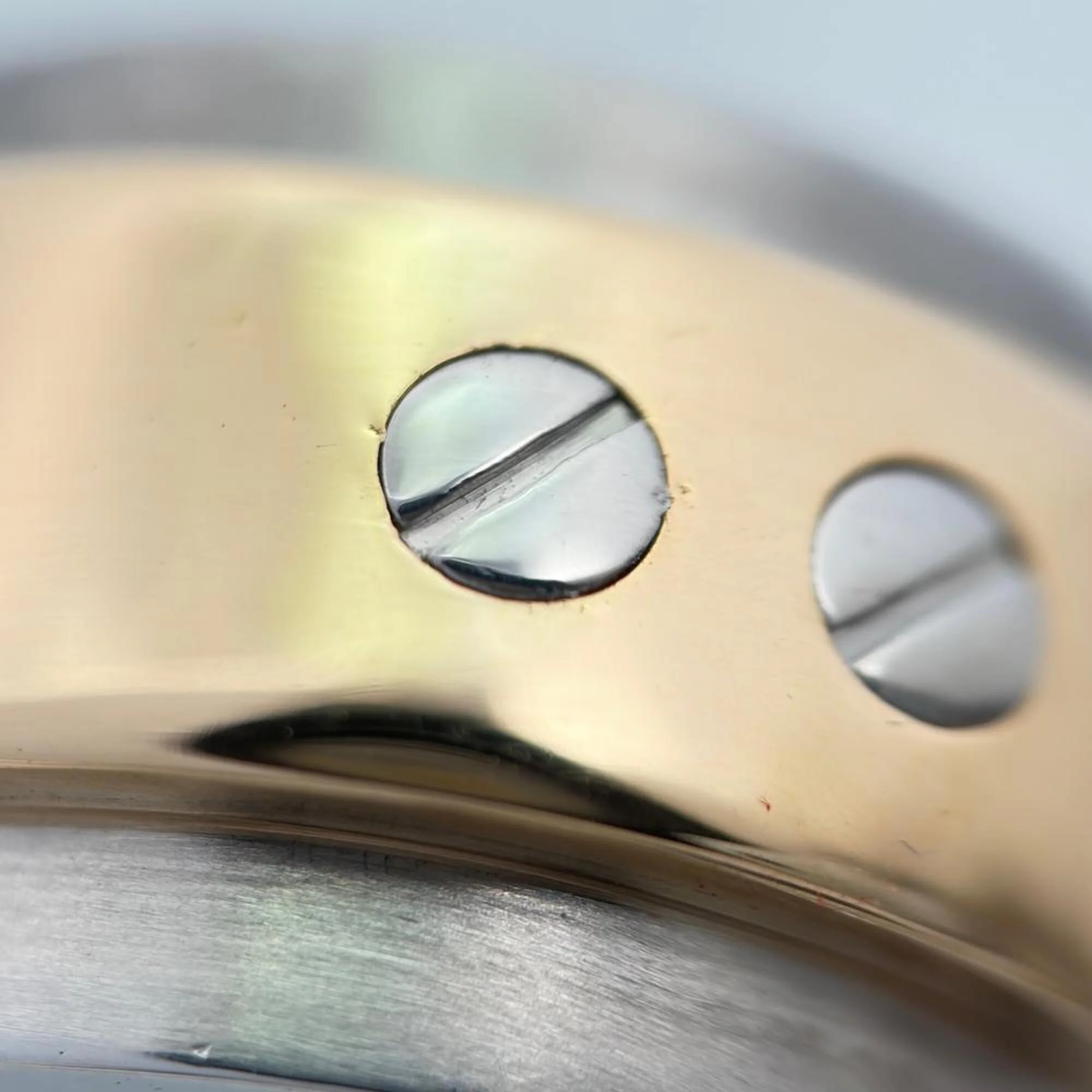 Santos 100 Ring Stainless Steel and 18K Yellow Gold - Image 5