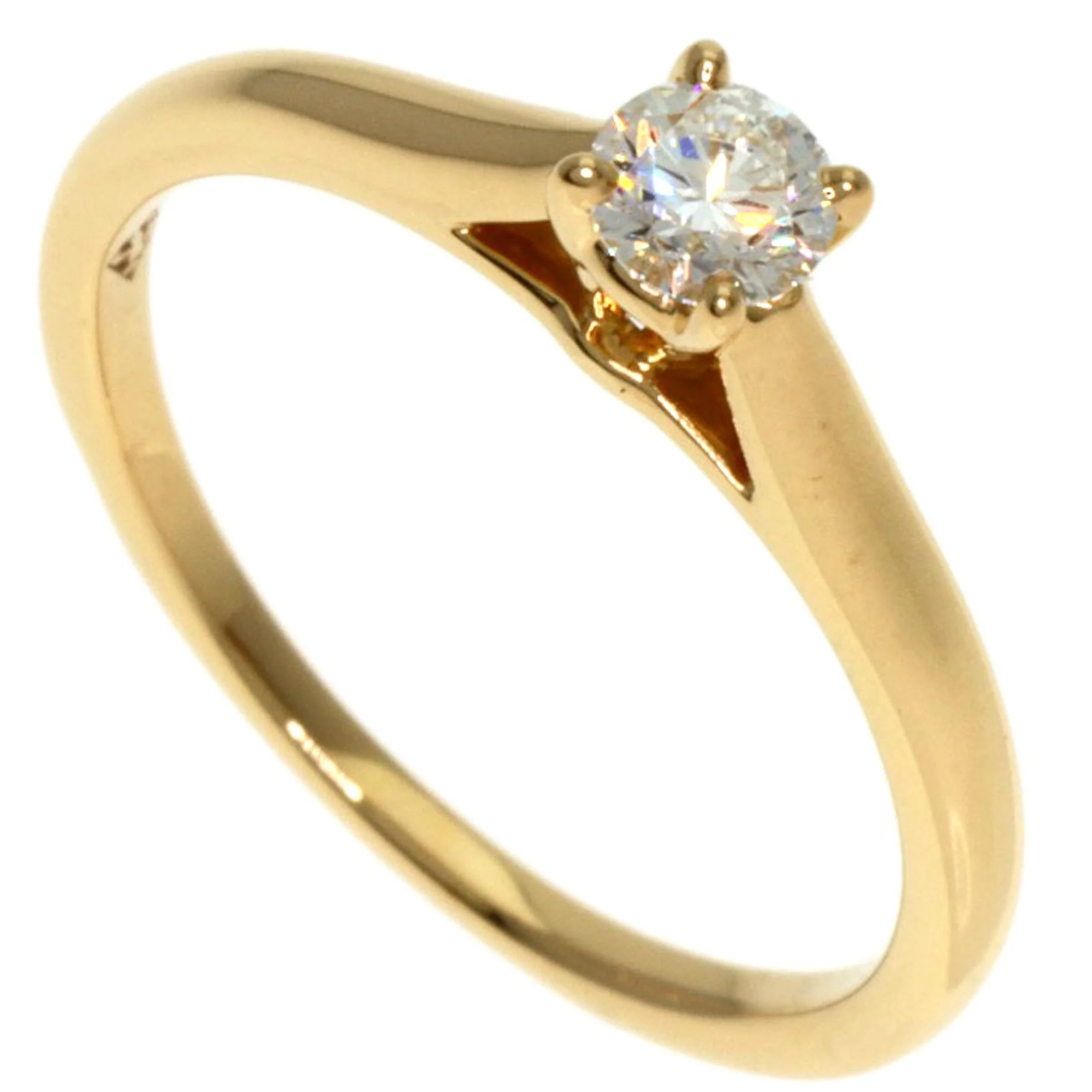 Solitaire Ring 18K Yellow Gold with Diamond