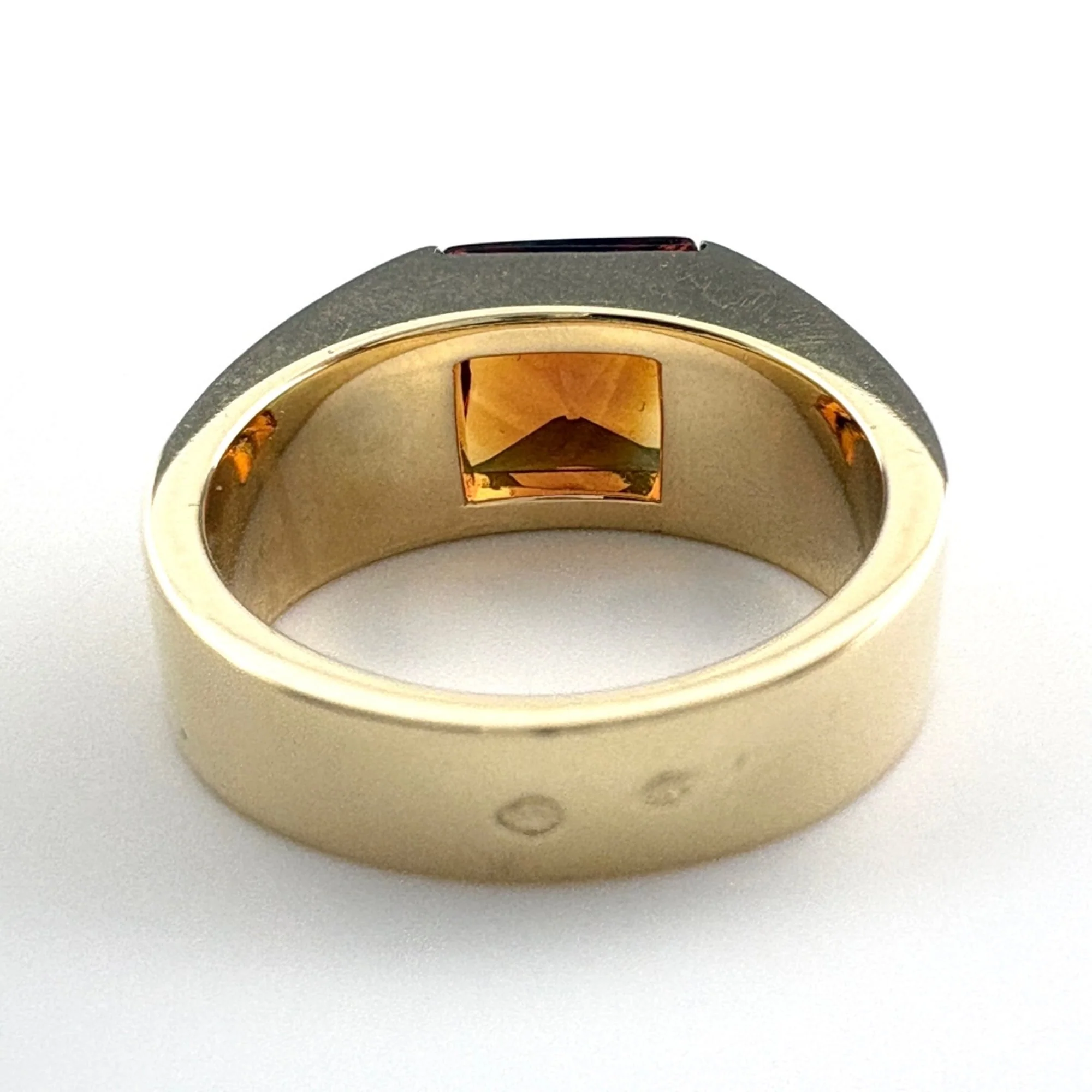 Tank Ring 18K Yellow Gold with Citrine - Image 4