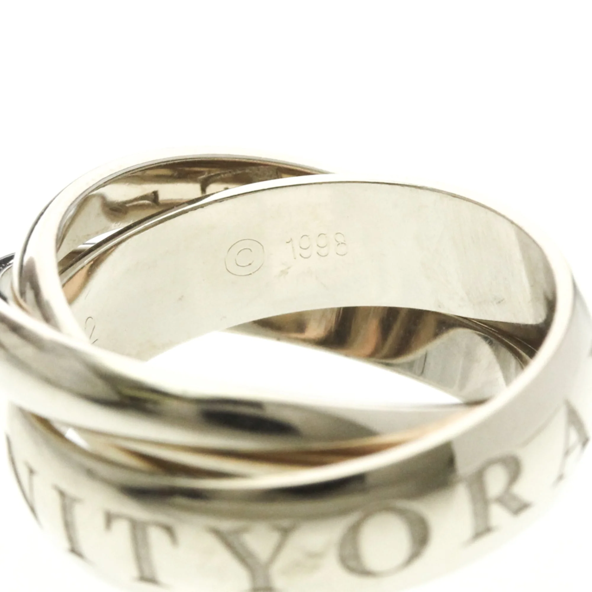Trinity Ring Sterling Silver and 18K White Gold - Image 7