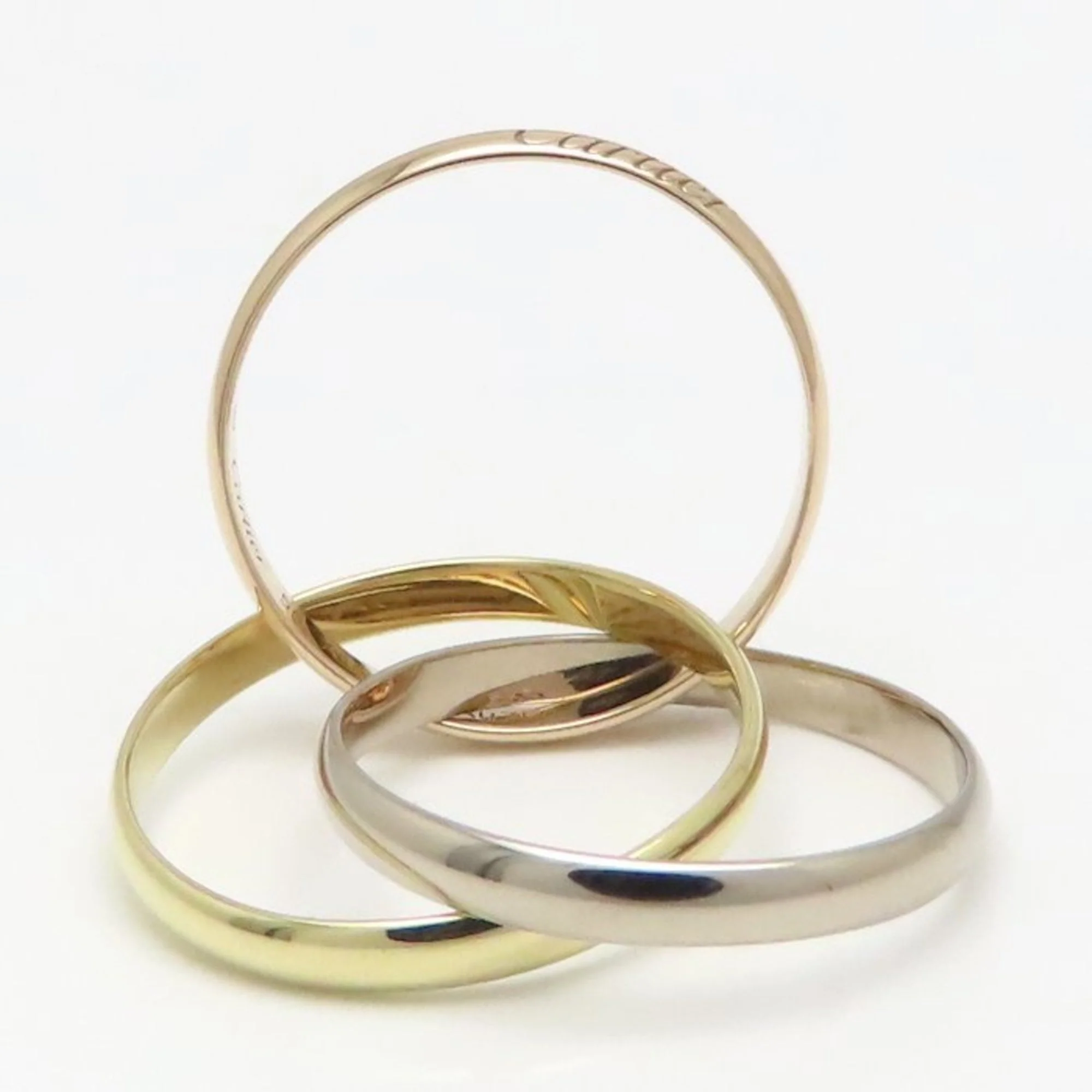 Vendome Louis Cartier Band Ring 18K Tricolor Gold - Image 4