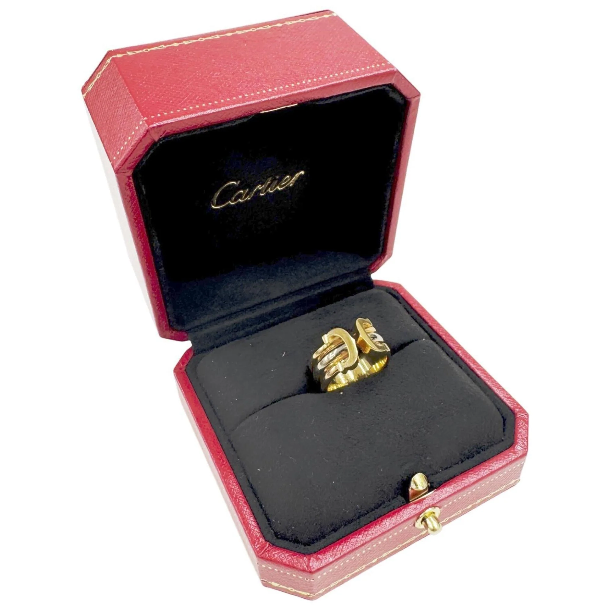 Vendome Louis Cartier Band Ring 18K Tricolor Gold - Image 8