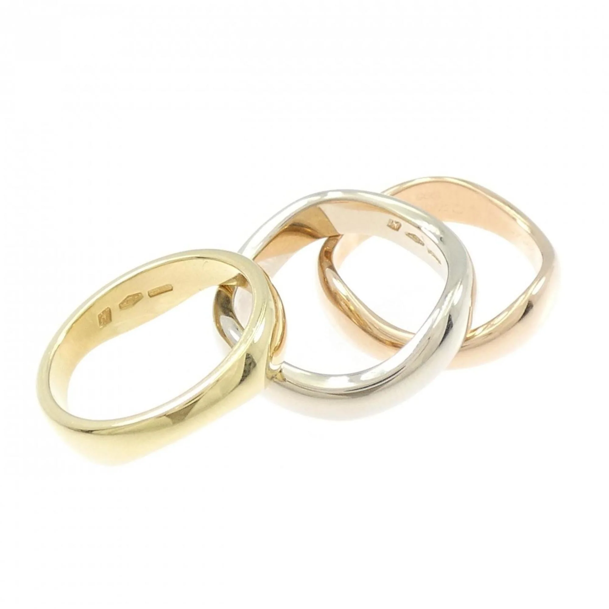 Vendome Louis Cartier Band Ring 18K Tricolor Gold - Image 3