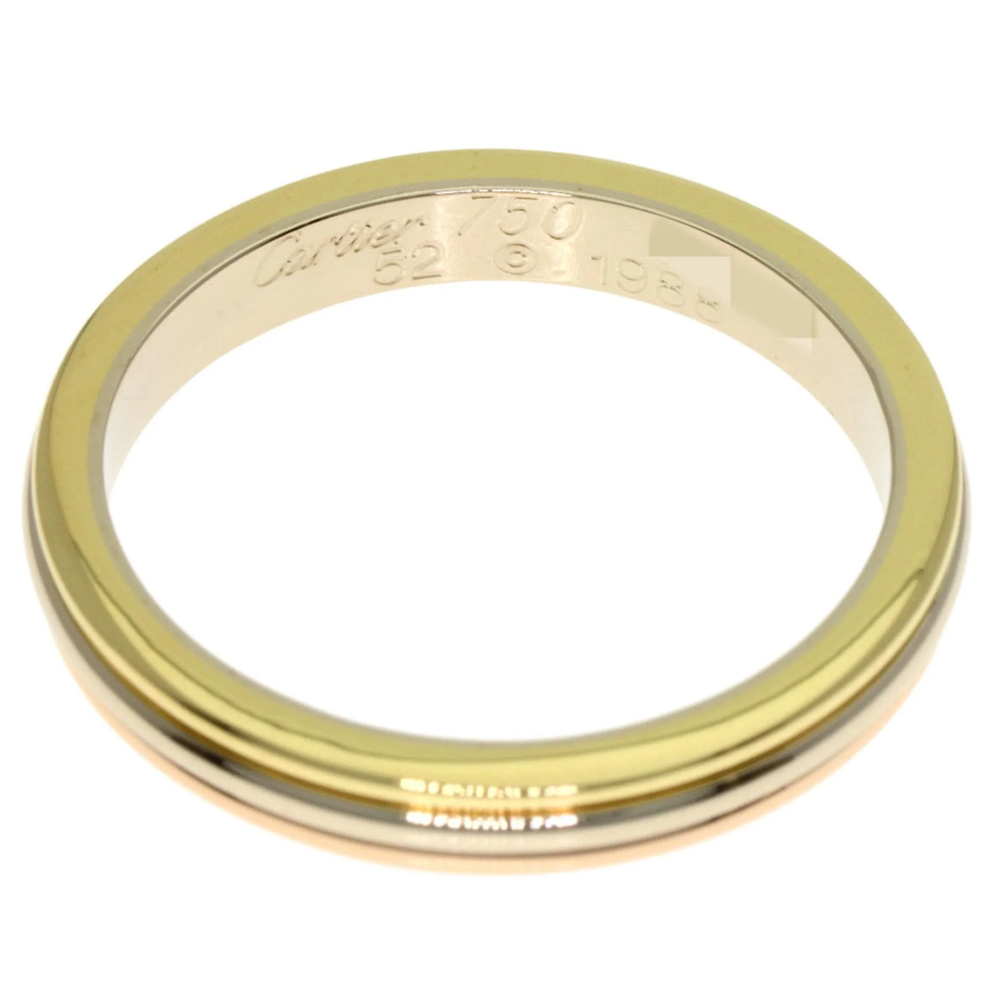 Vendome Louis Cartier Band Ring 18K Tricolor Gold - Image 4