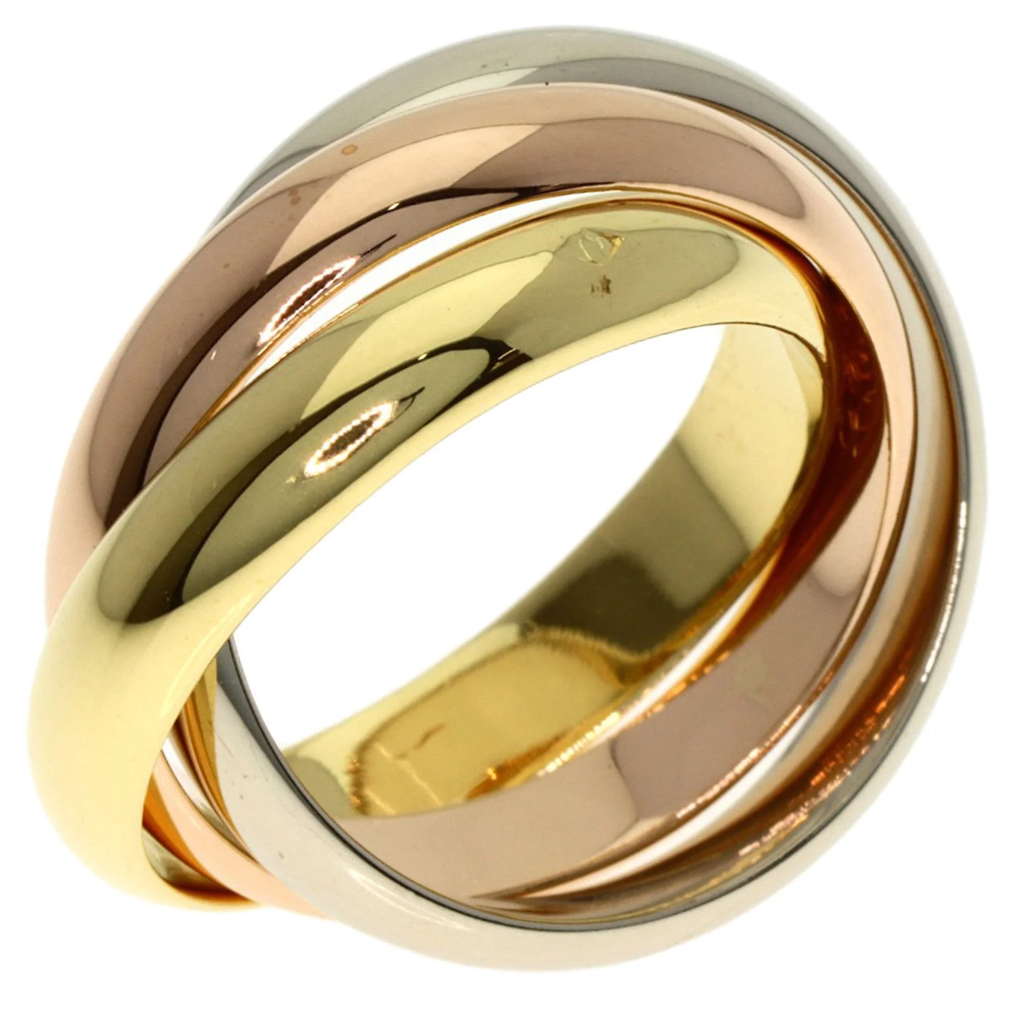 Vendome Louis Cartier Band Ring 18K Tricolor Gold - Image 2