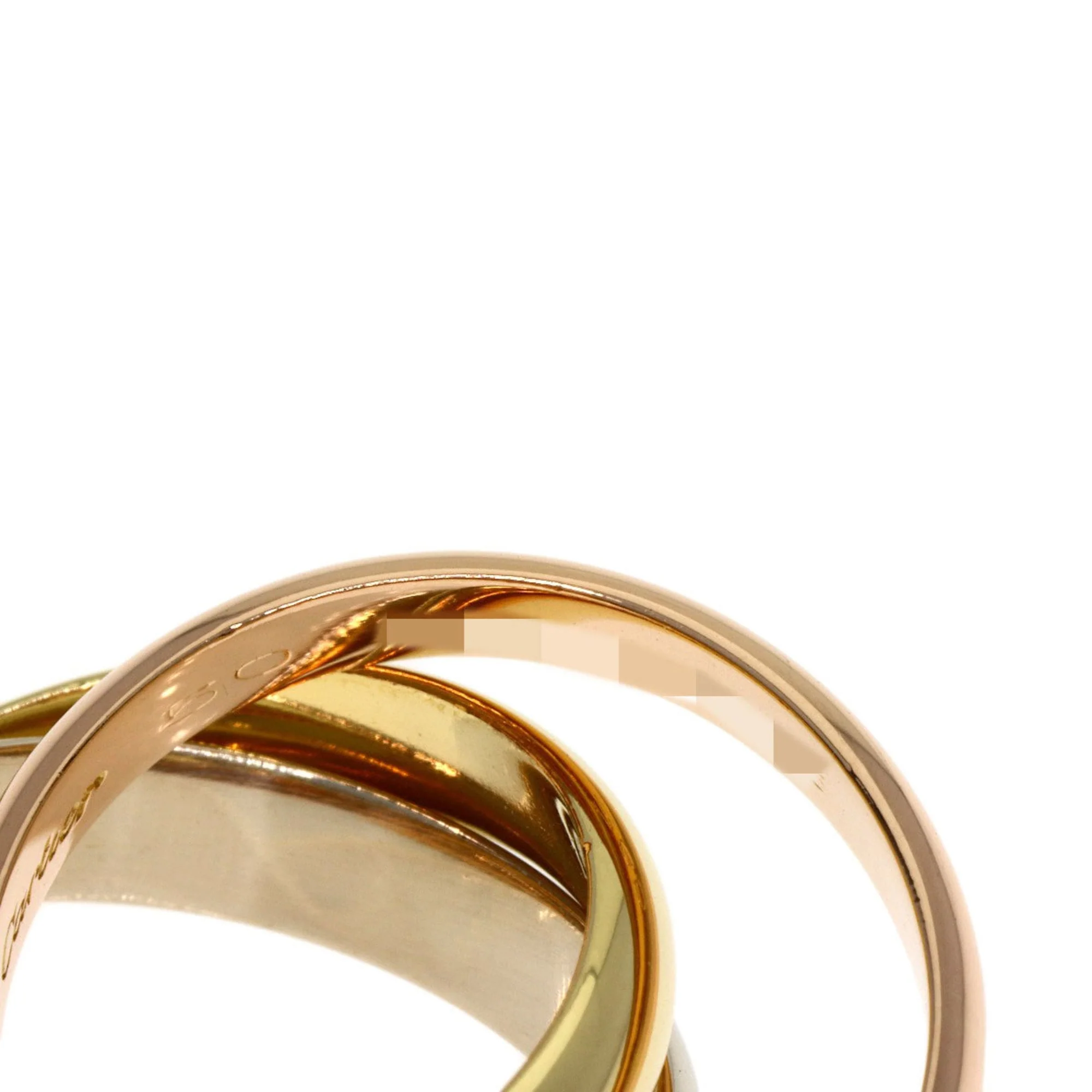 Vendome Louis Cartier Band Ring 18K Tricolor Gold - Image 7
