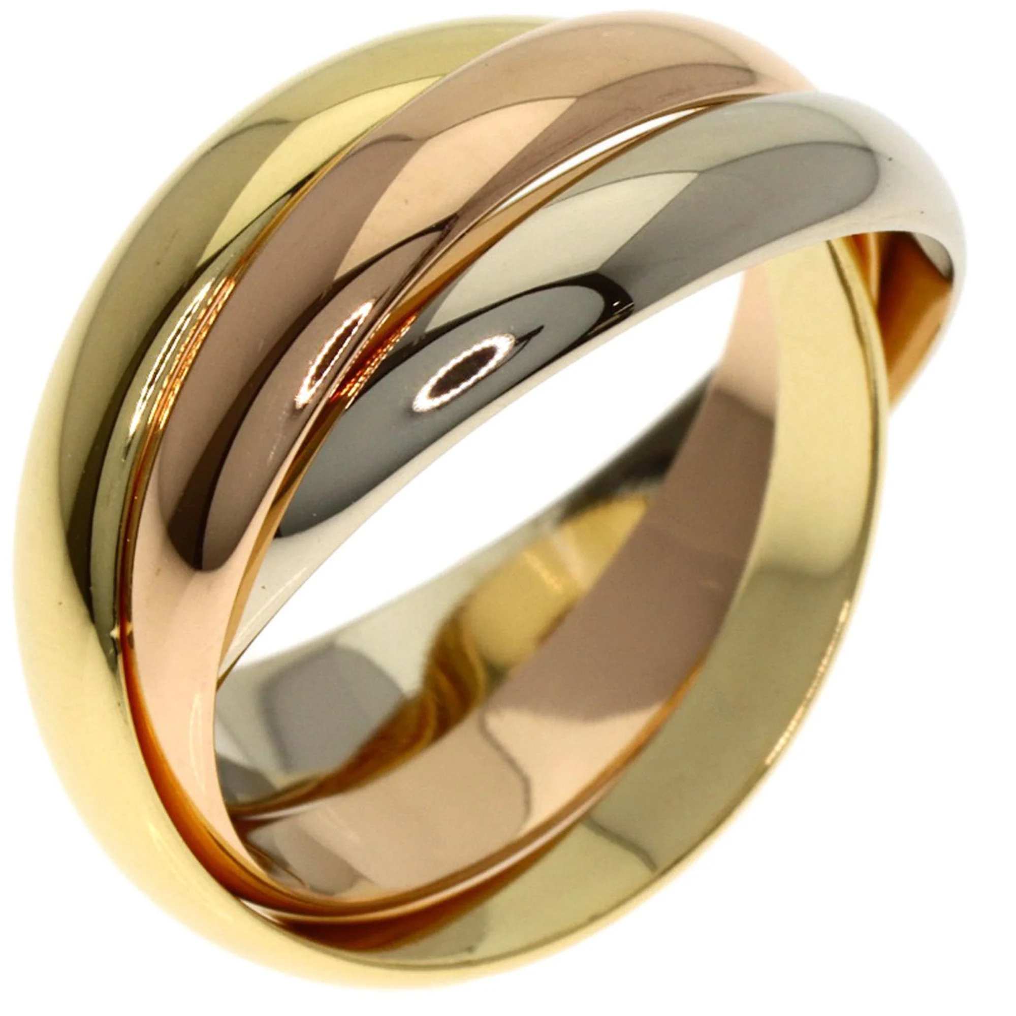 Vendome Louis Cartier Band Ring 18K Tricolor Gold - Image 2