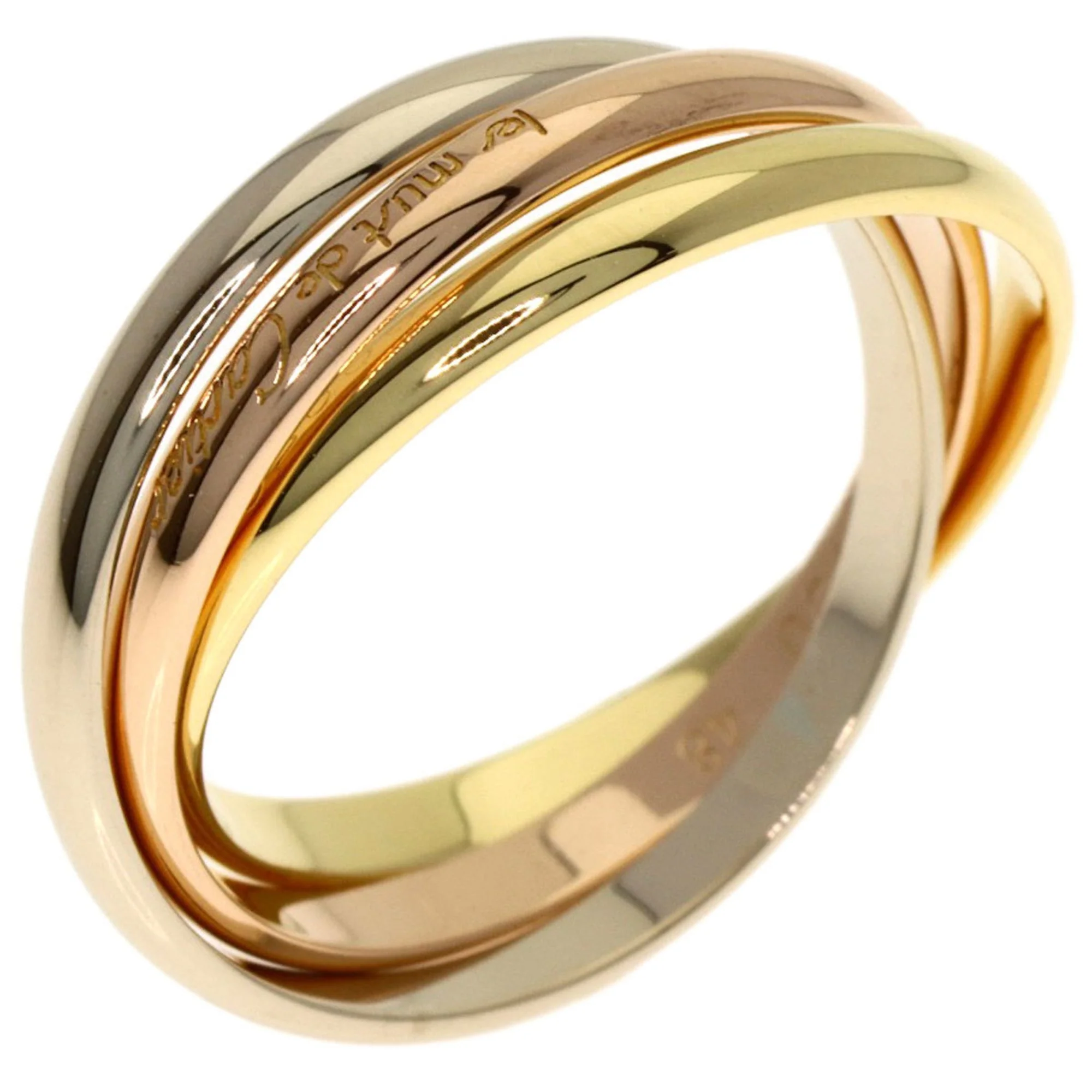 Vendome Louis Cartier Band Ring 18K Tricolor Gold - Image 2
