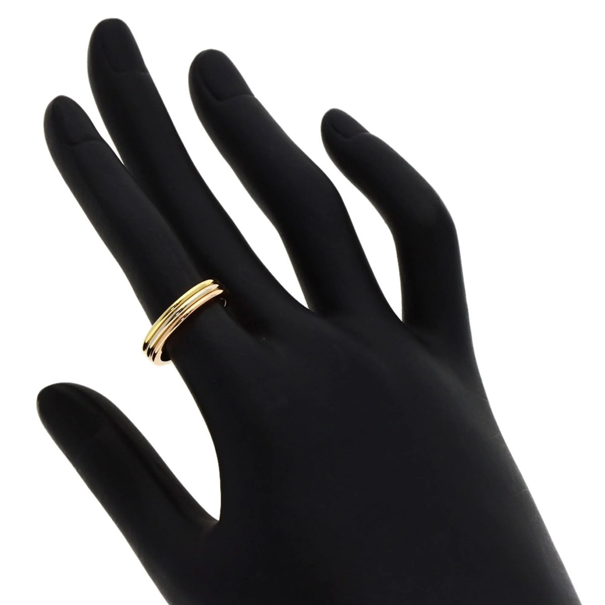 Vendome Louis Cartier Band Ring 18K Tricolor Gold - Image 5