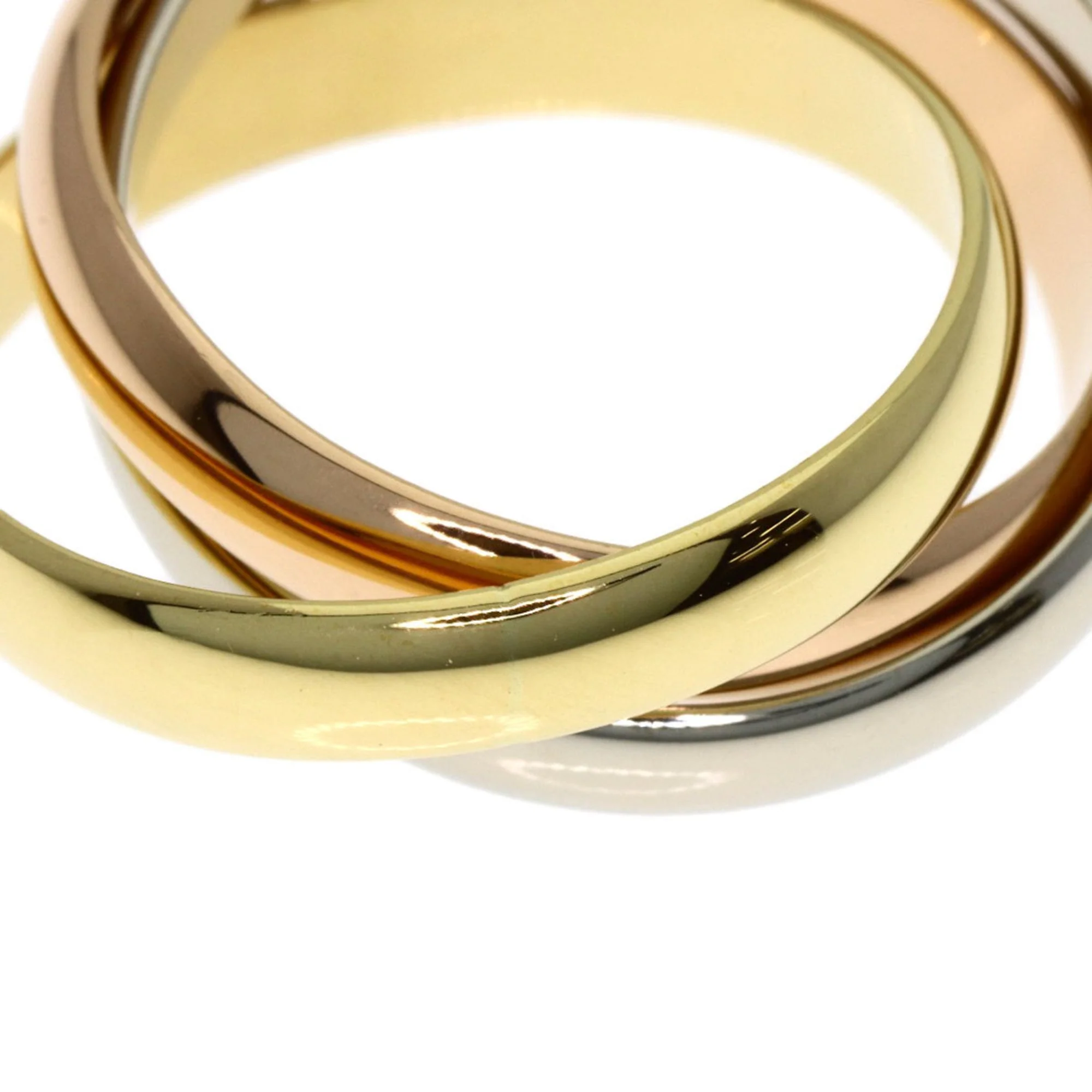 Vendome Louis Cartier Band Ring 18K Tricolor Gold - Image 5