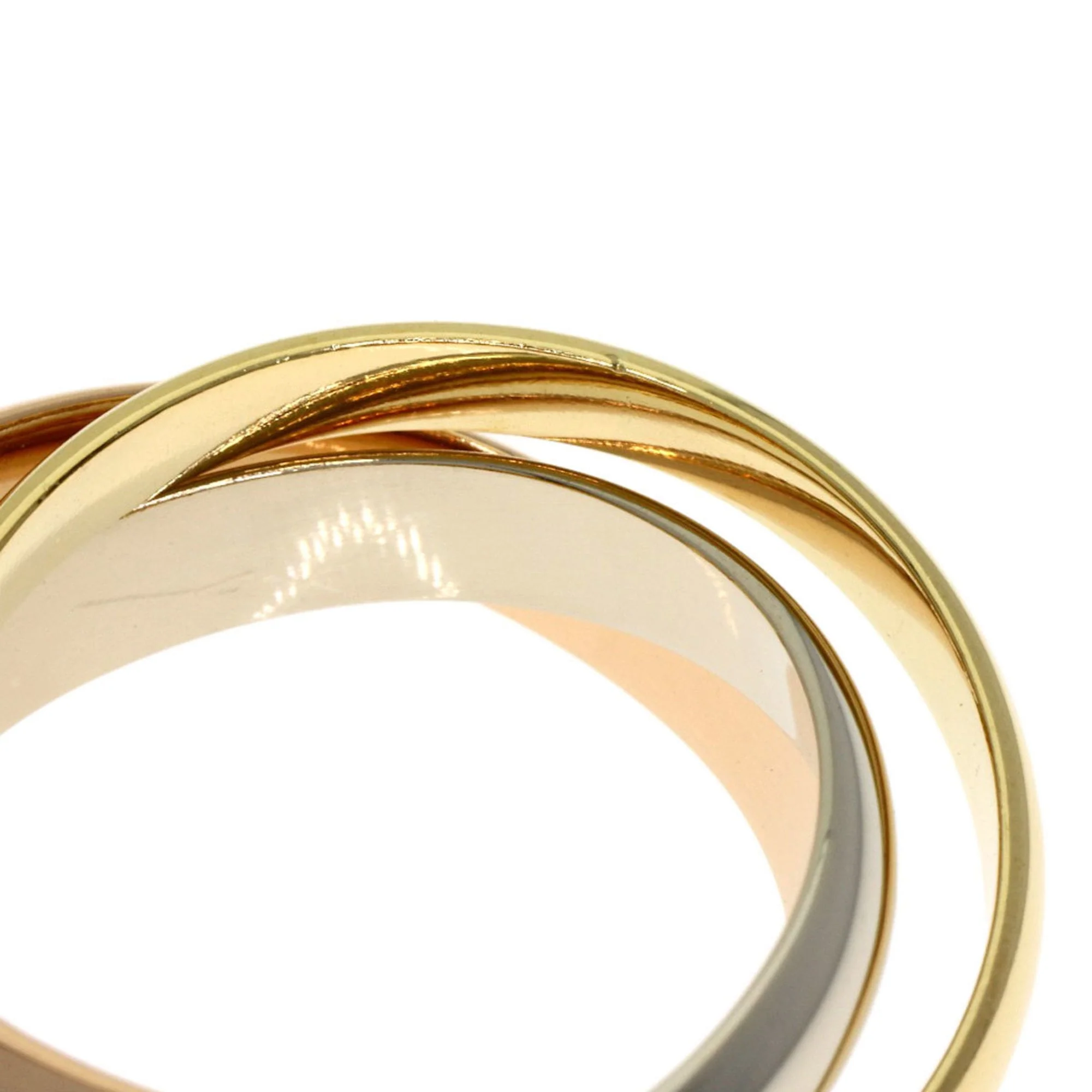 Vendome Louis Cartier Band Ring 18K Tricolor Gold - Image 6