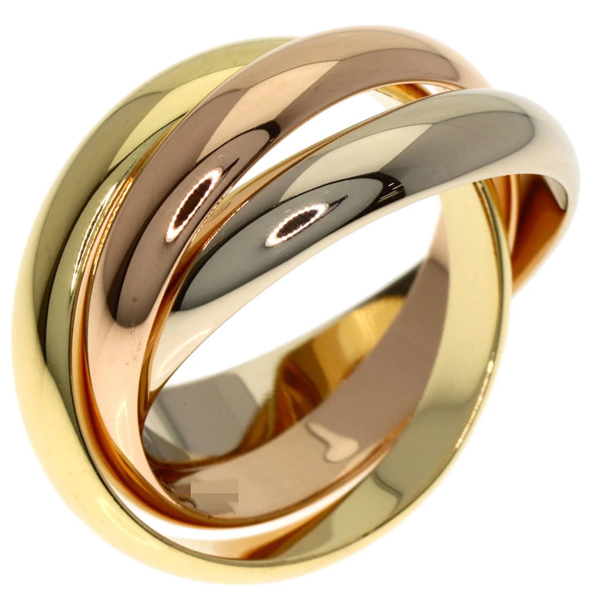 Vendome Louis Cartier Band Ring 18K Tricolor Gold - Image 2