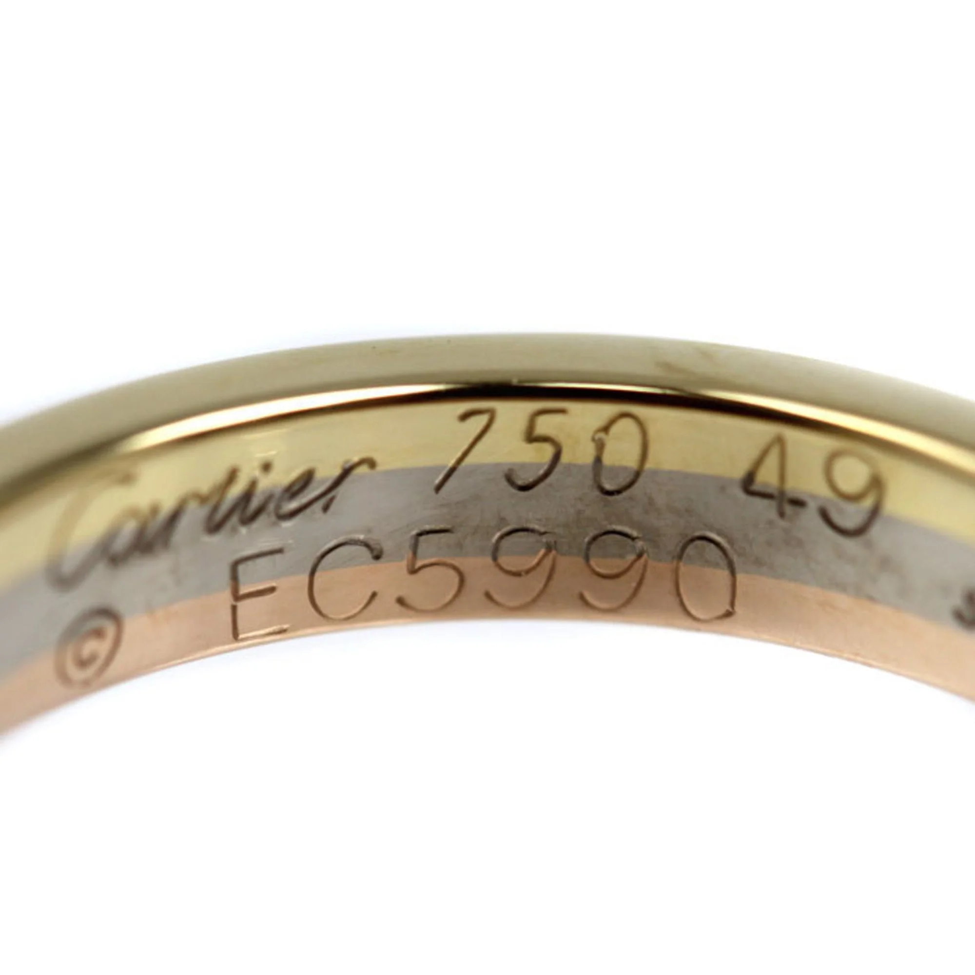 Vendome Louis Cartier Band Ring 18K Tricolor Gold - Image 5