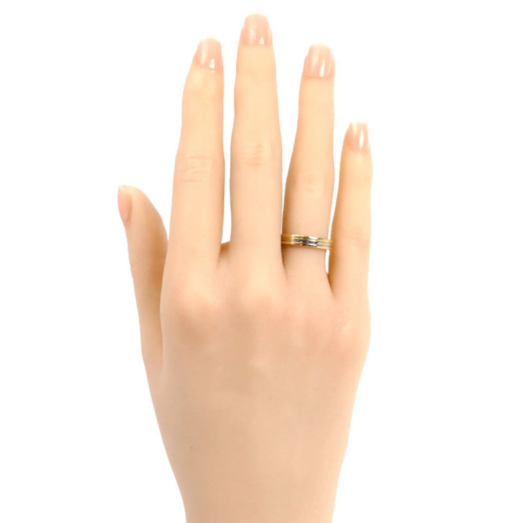Vendome Louis Cartier Band Ring 18K Tricolor Gold - Image 7