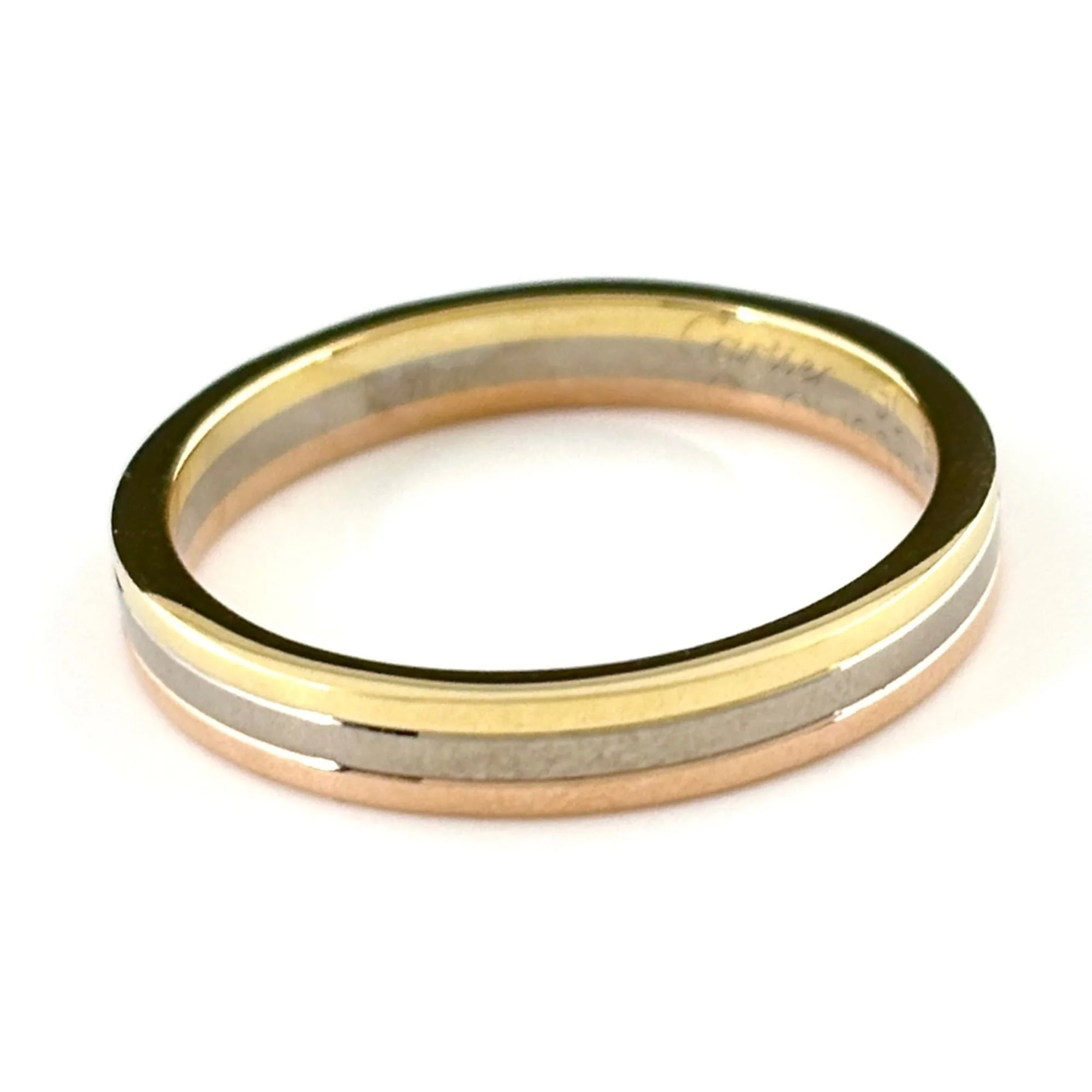 Vendome Louis Cartier Band Ring 18K Tricolor Gold - Image 2