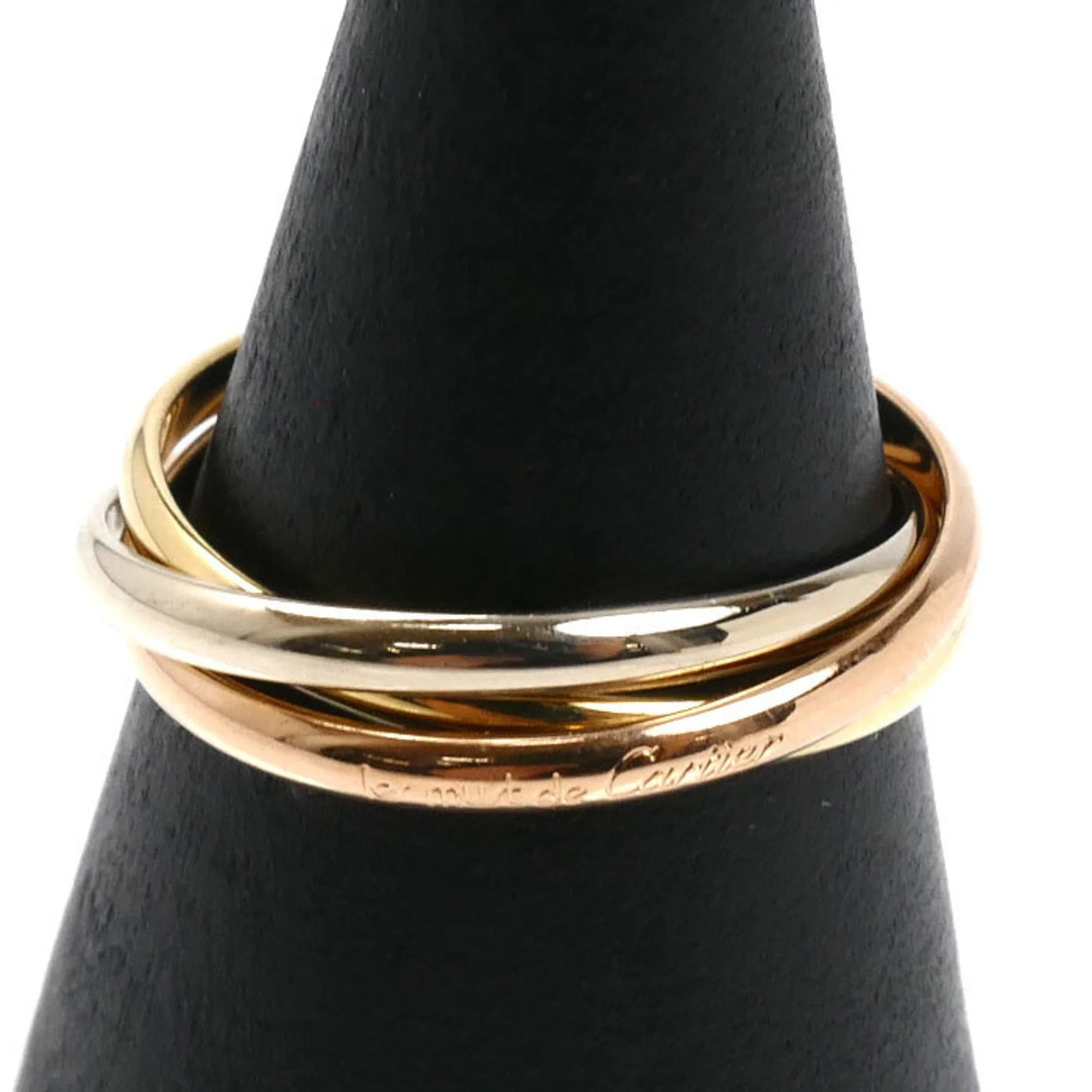 Vendome Louis Cartier Band Ring 18K Tricolor Gold