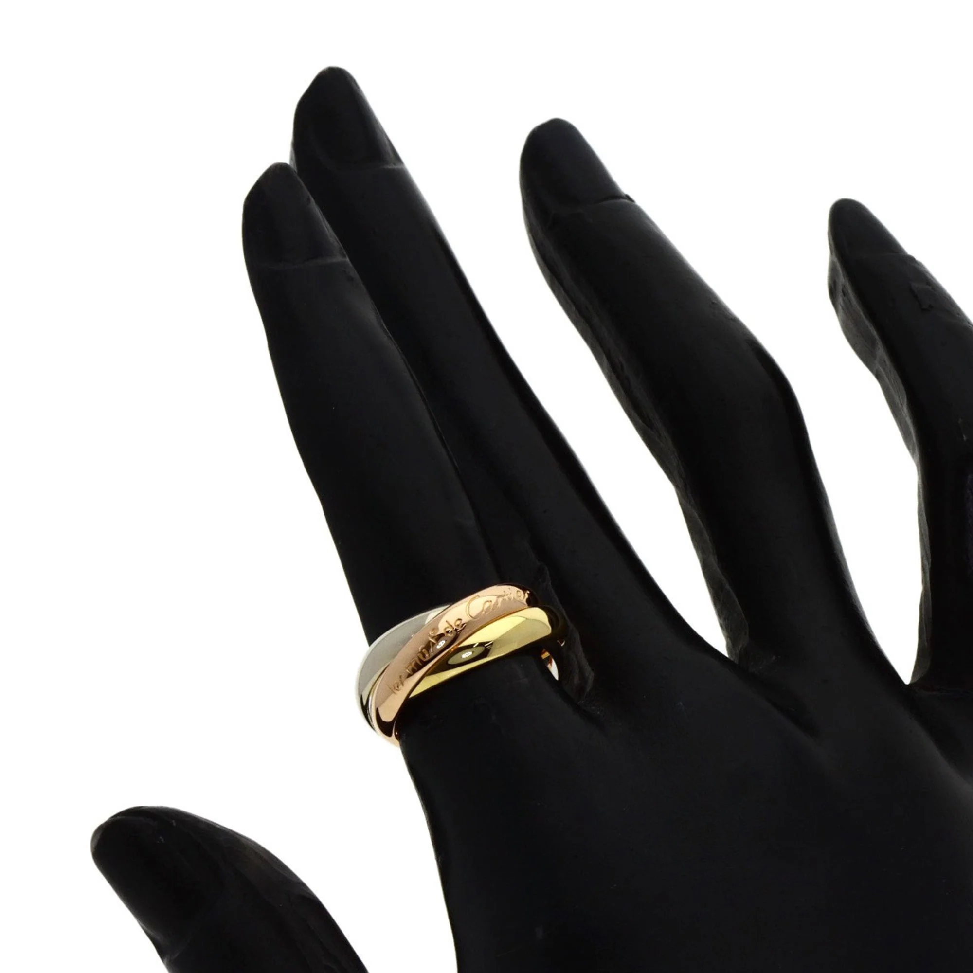 Vendome Louis Cartier Band Ring 18K Tricolor Gold - Image 5