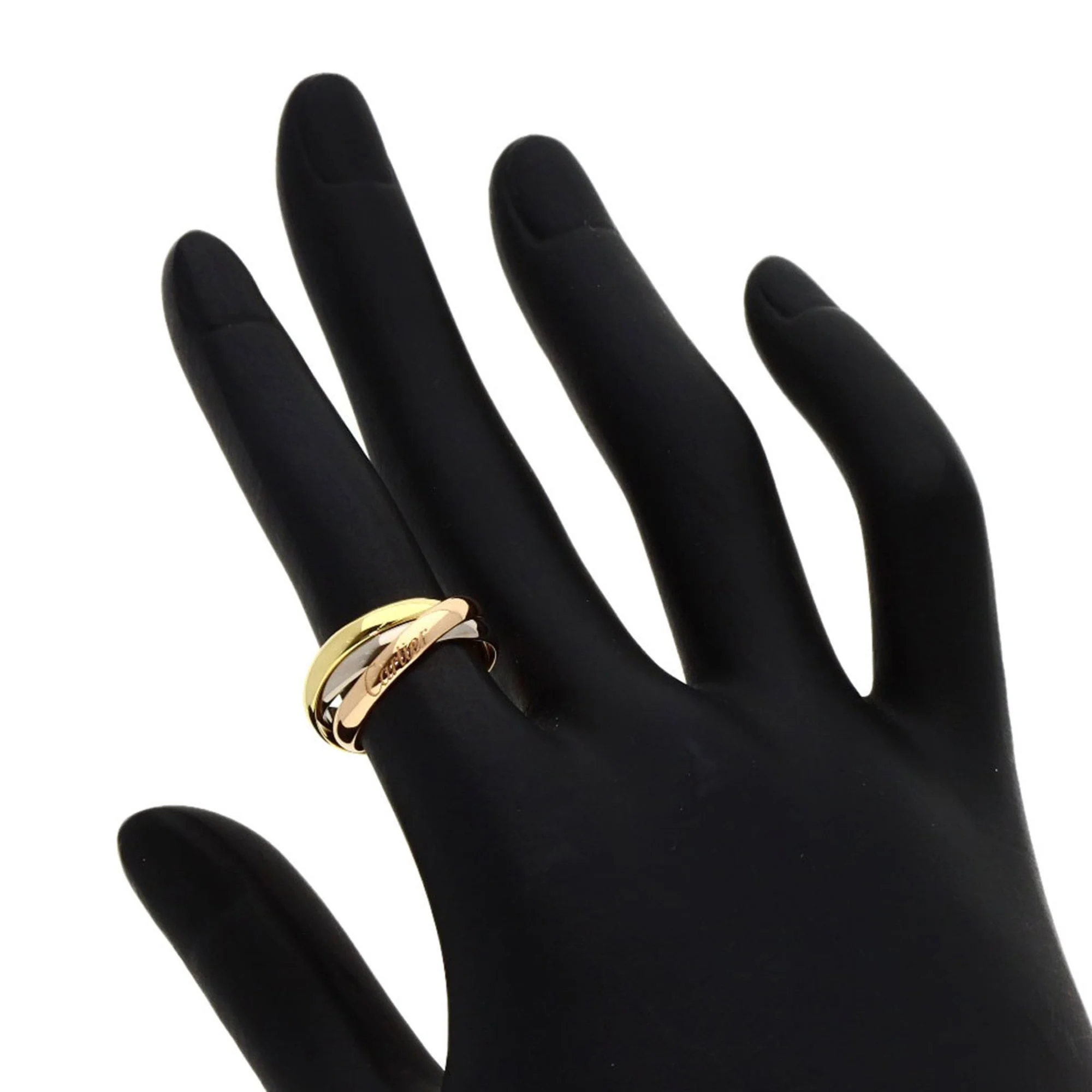 Vendome Louis Cartier Band Ring 18K Tricolor Gold - Image 5
