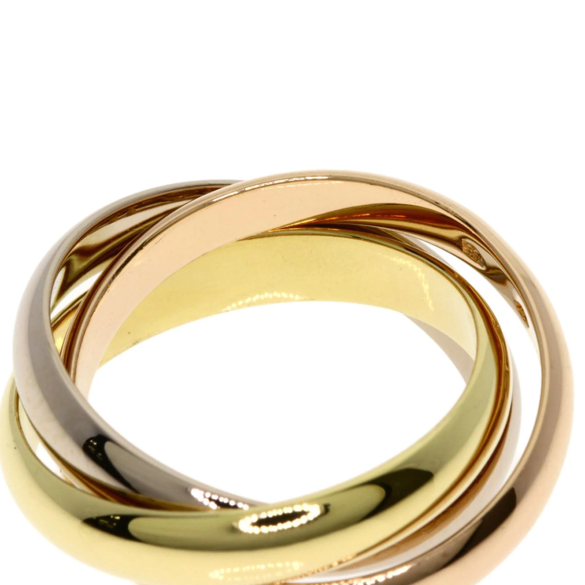 Vendome Louis Cartier Band Ring 18K Tricolor Gold - Image 8