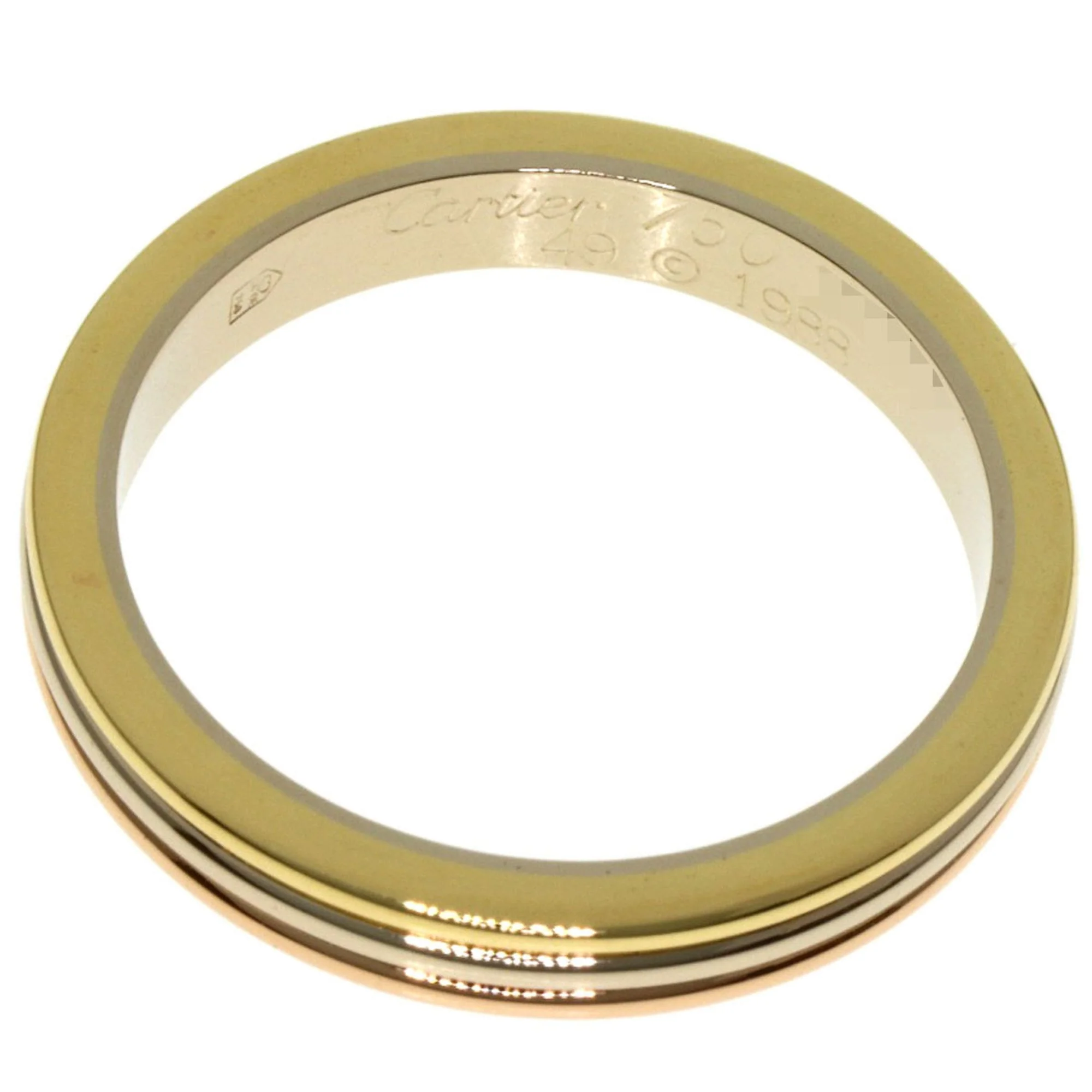 Vendome Louis Cartier Band Ring 18K Tricolor Gold - Image 4