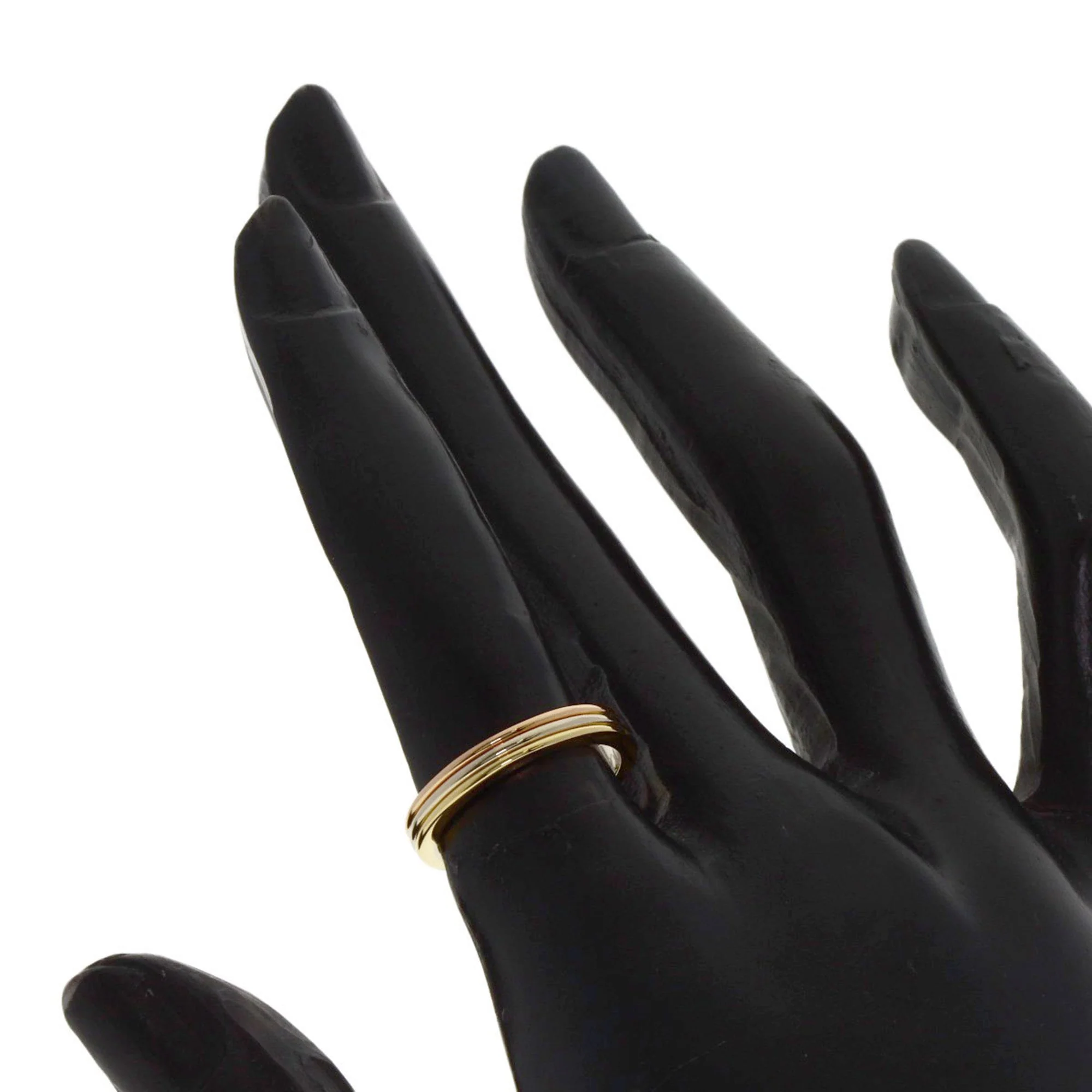 Vendome Louis Cartier Band Ring 18K Tricolor Gold - Image 6