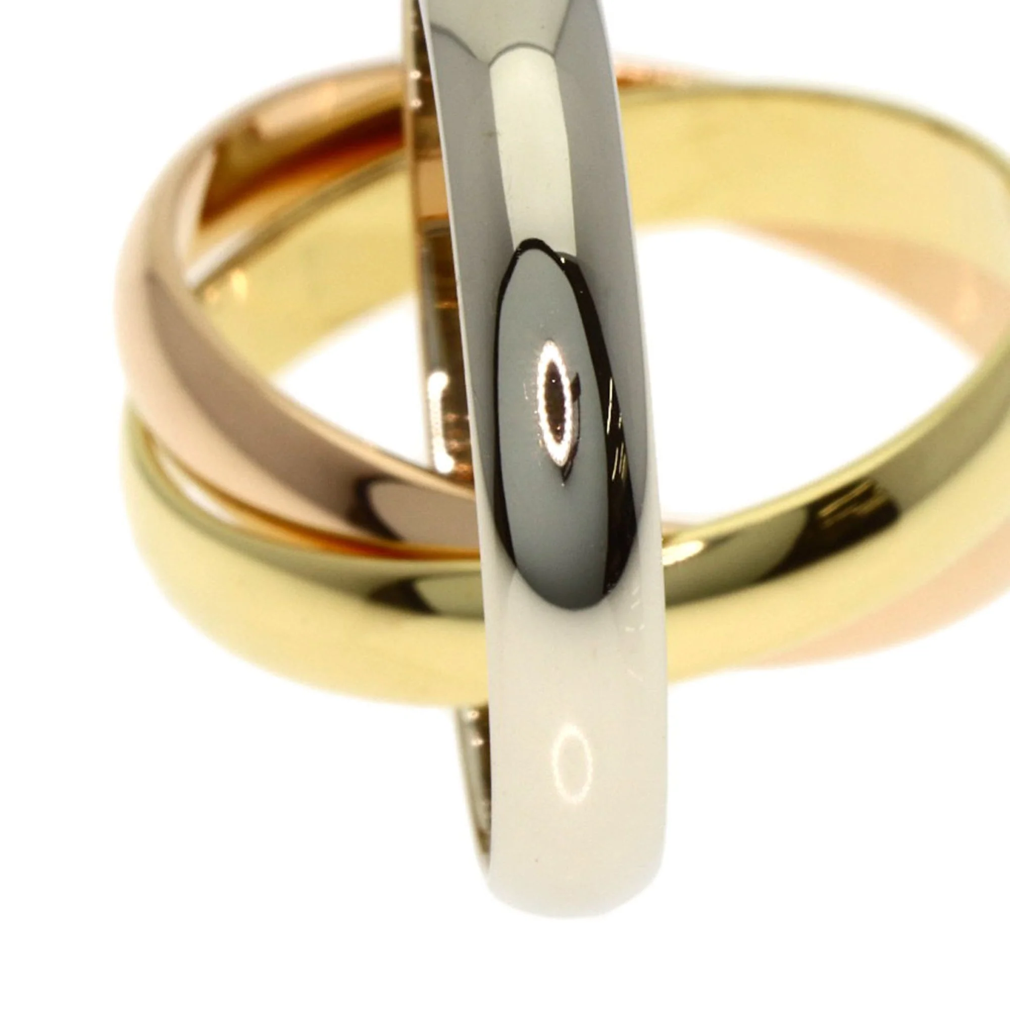 Vendome Louis Cartier Band Ring 18K Tricolor Gold - Image 7