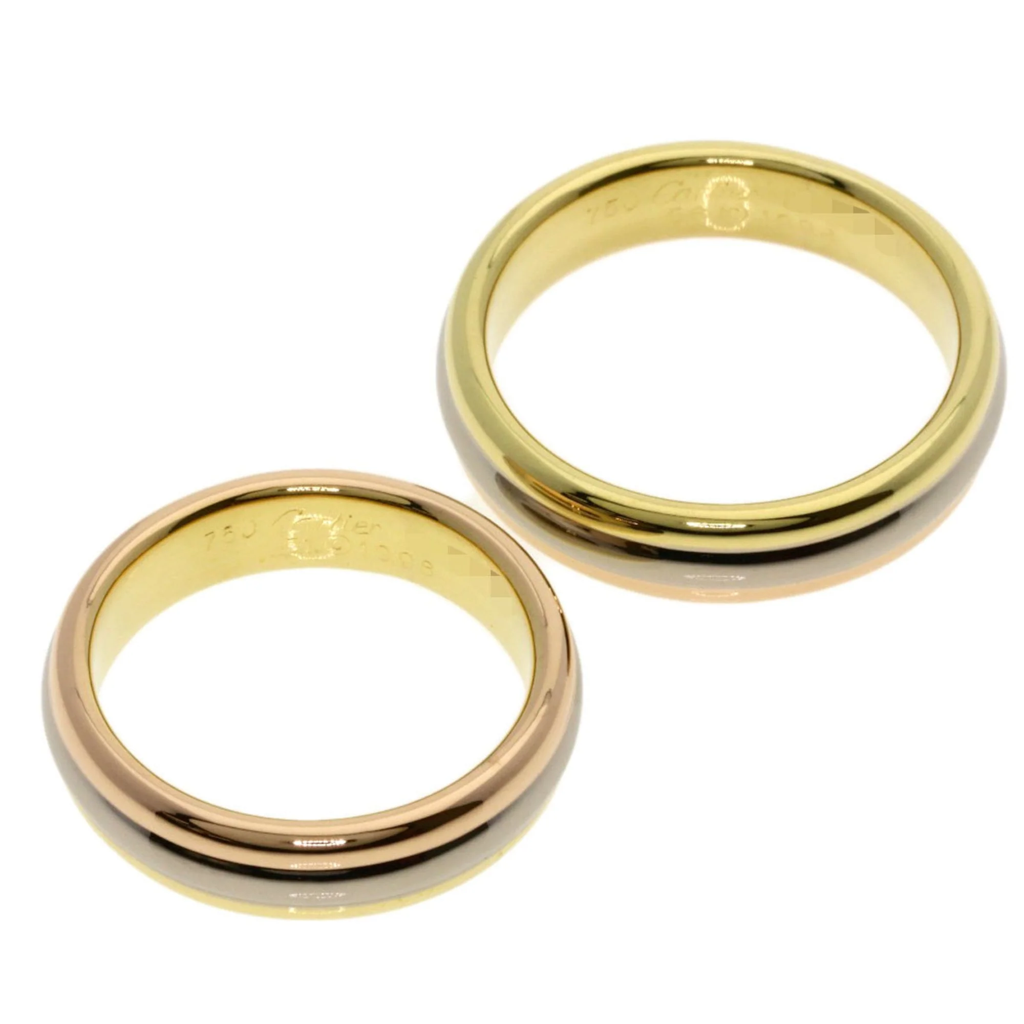 Vendome Louis Cartier Band Ring 18K Tricolor Gold - Image 4