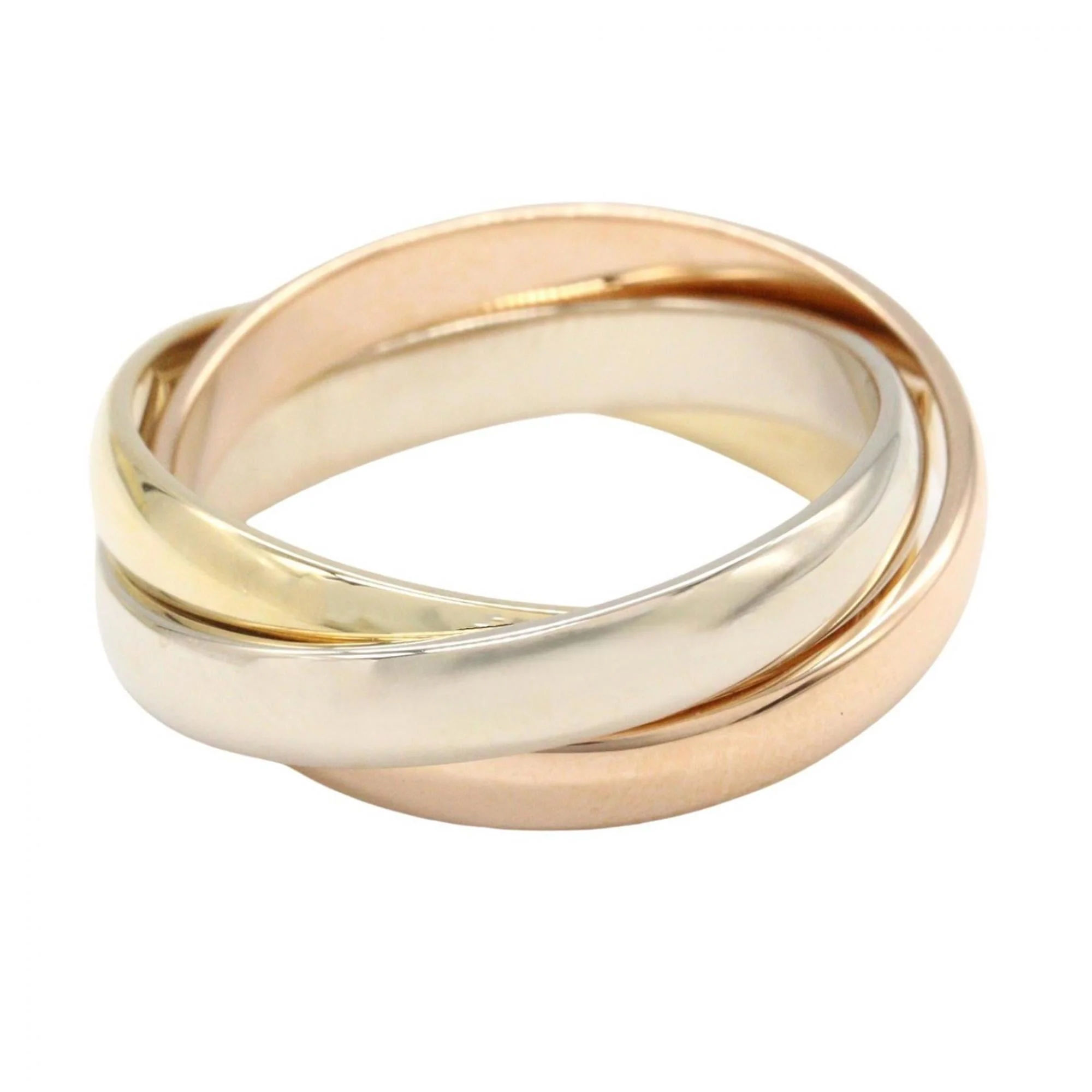 Vendome Louis Cartier Band Ring 18K Tricolor Gold - Image 2