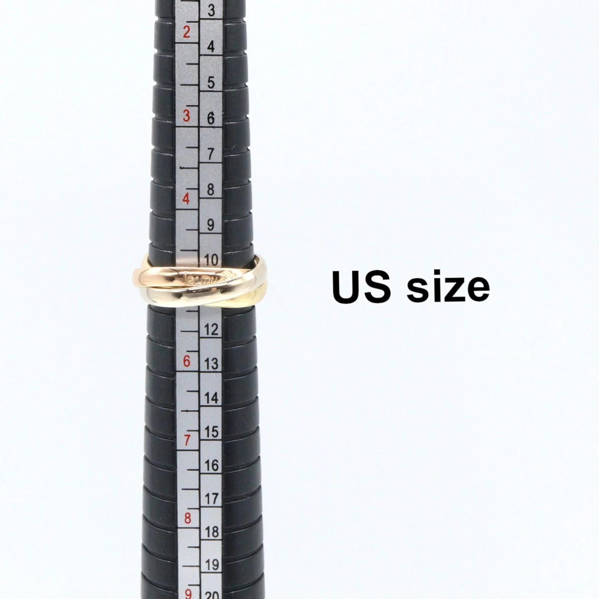 Vendome Louis Cartier Band Ring 18K Tricolor Gold - Image 5