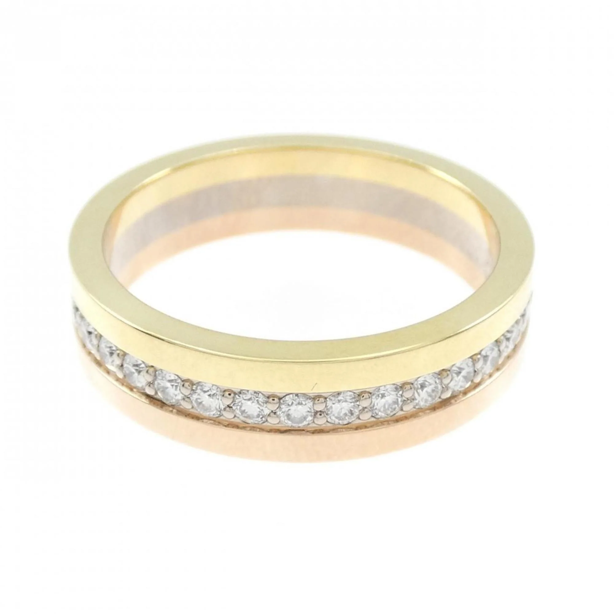 Vendome Louis Cartier Band Ring 18K Tricolor Gold - Image 2