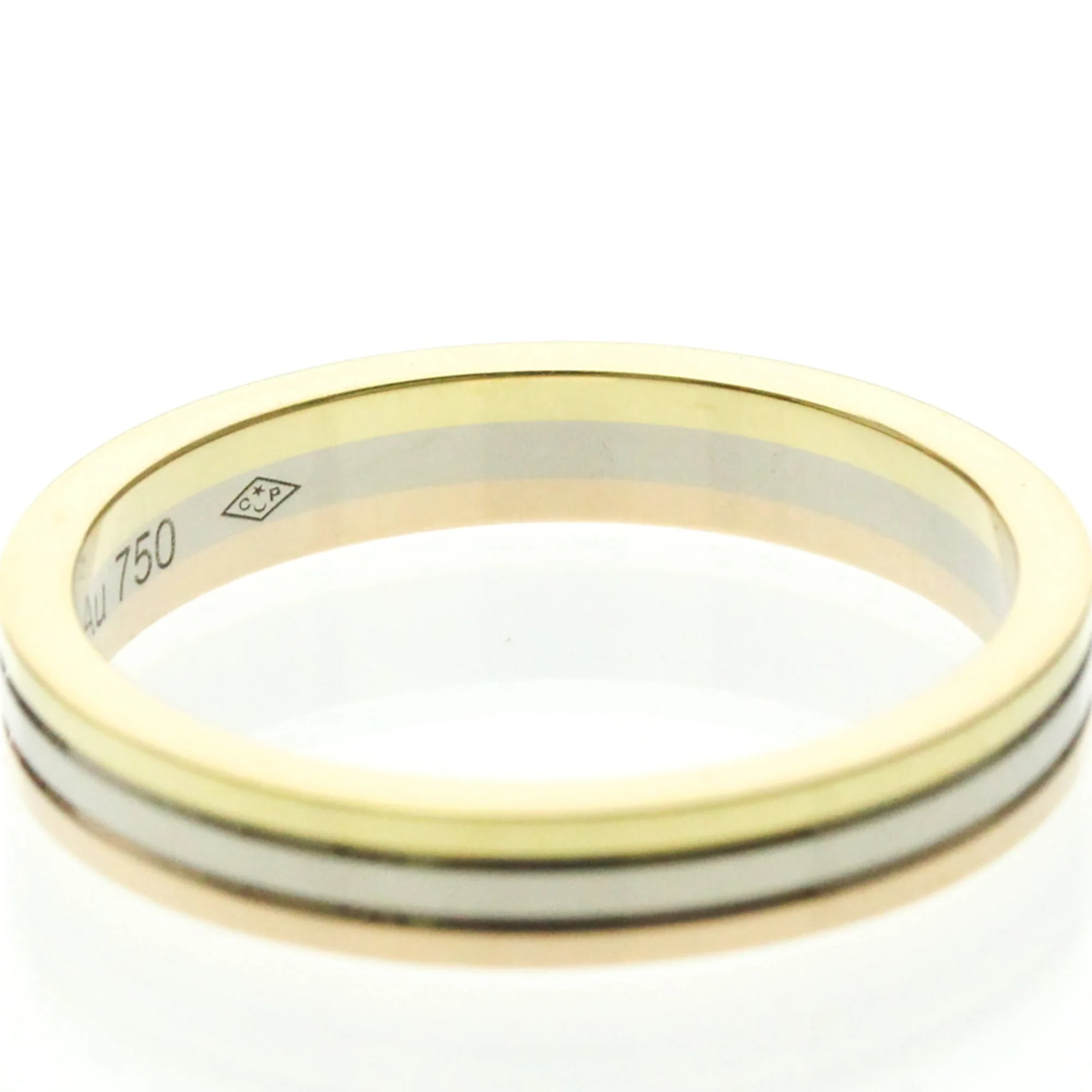 Vendome Louis Cartier Band Ring 18K Tricolor Gold - Image 7