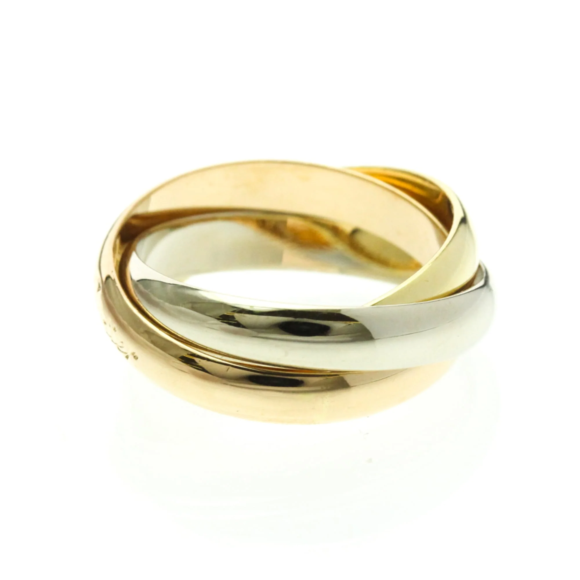 Vendome Louis Cartier Band Ring 18K Tricolor Gold - Image 2