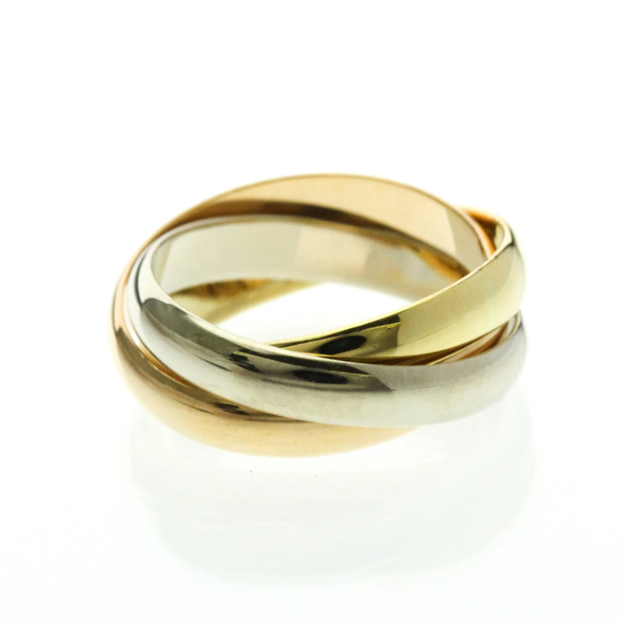 Vendome Louis Cartier Band Ring 18K Tricolor Gold - Image 3