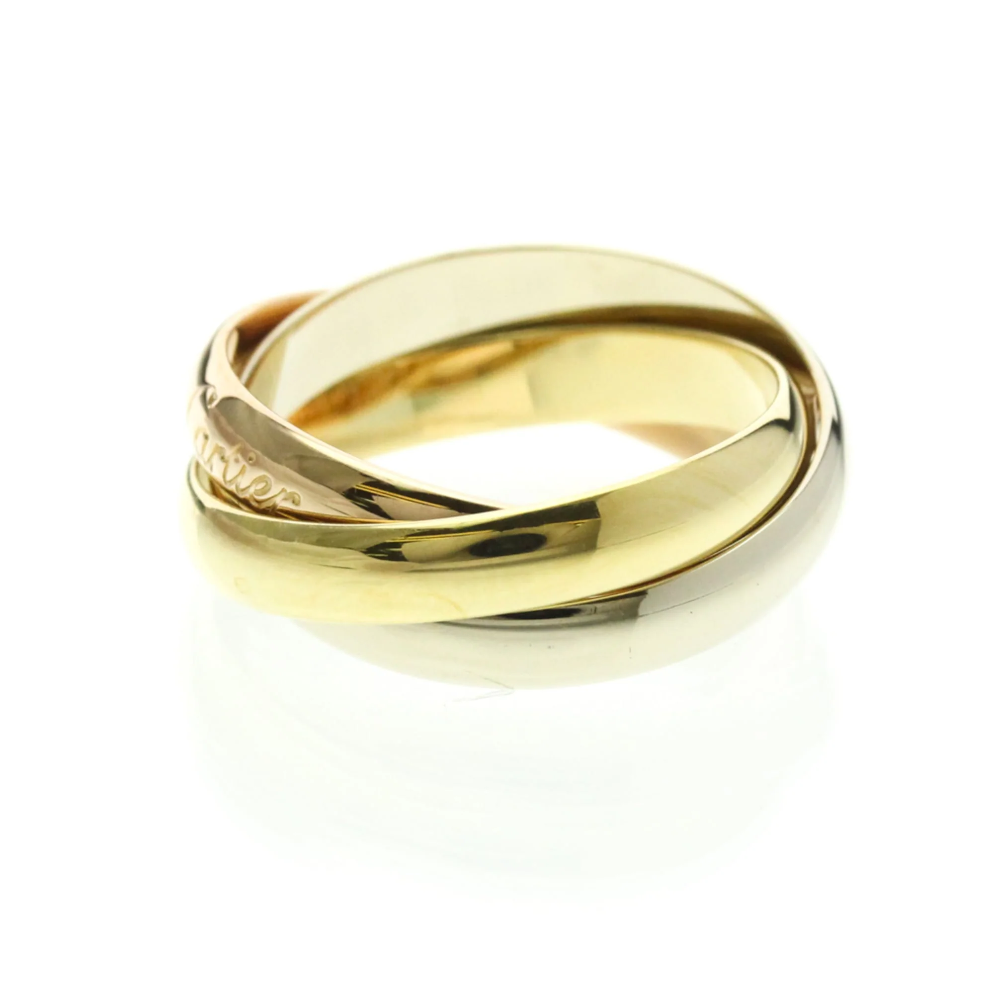 Vendome Louis Cartier Band Ring 18K Tricolor Gold - Image 2
