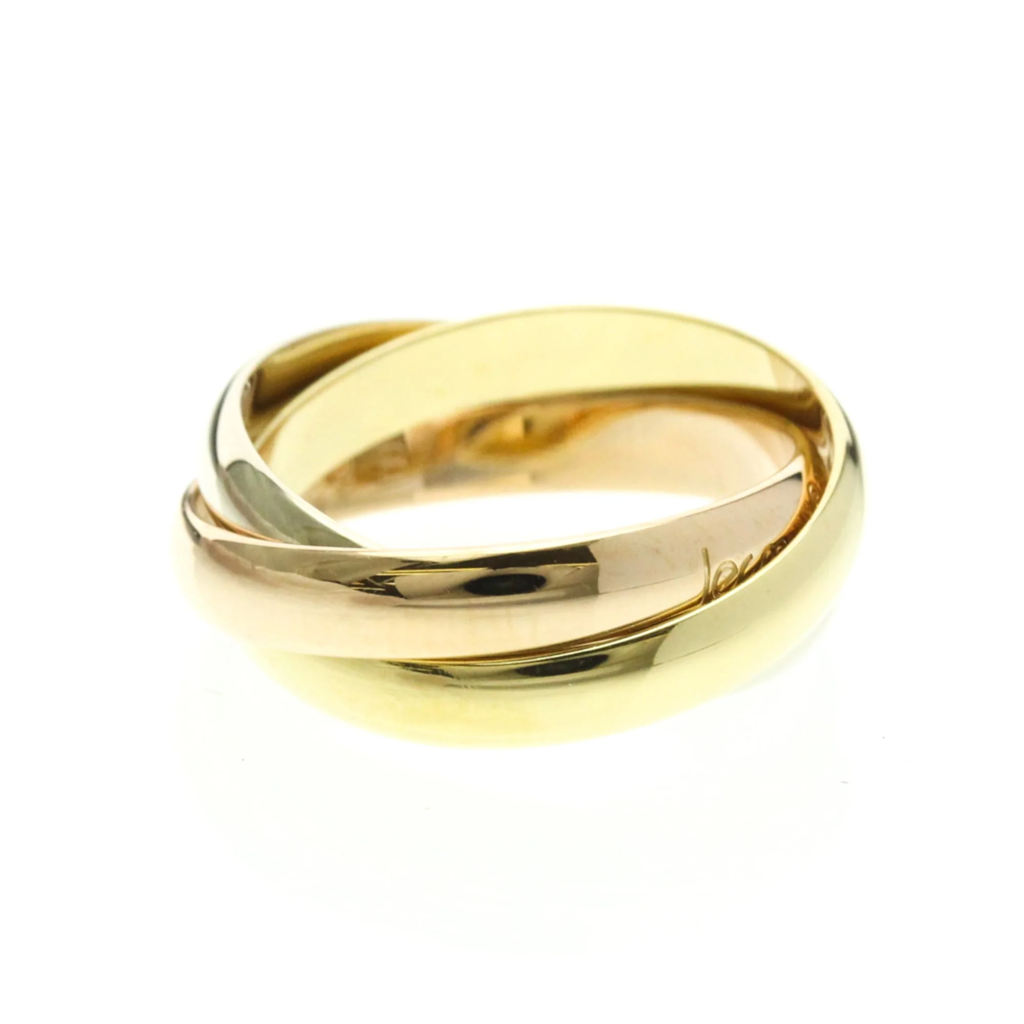 Vendome Louis Cartier Band Ring 18K Tricolor Gold - Image 4