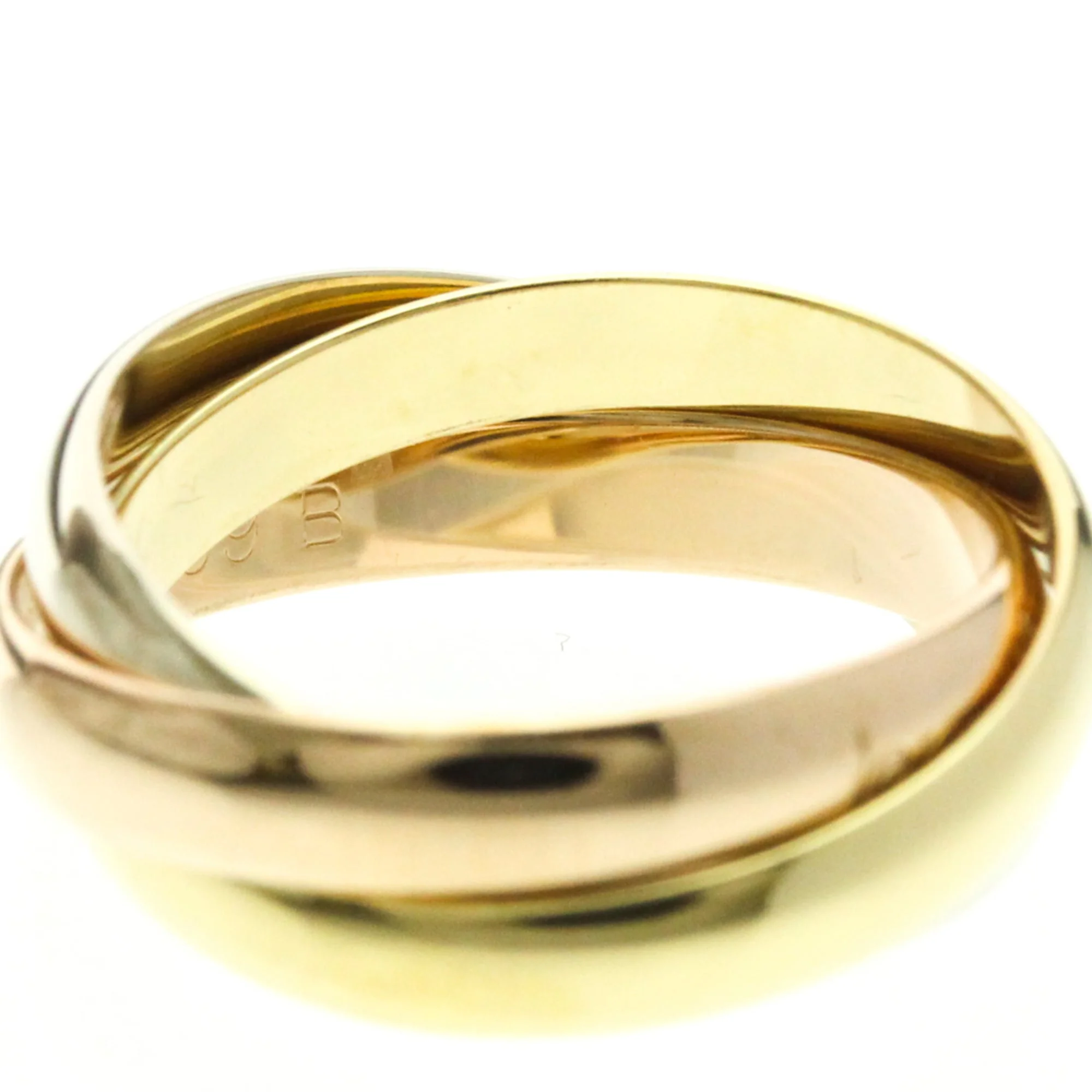 Vendome Louis Cartier Band Ring 18K Tricolor Gold - Image 5