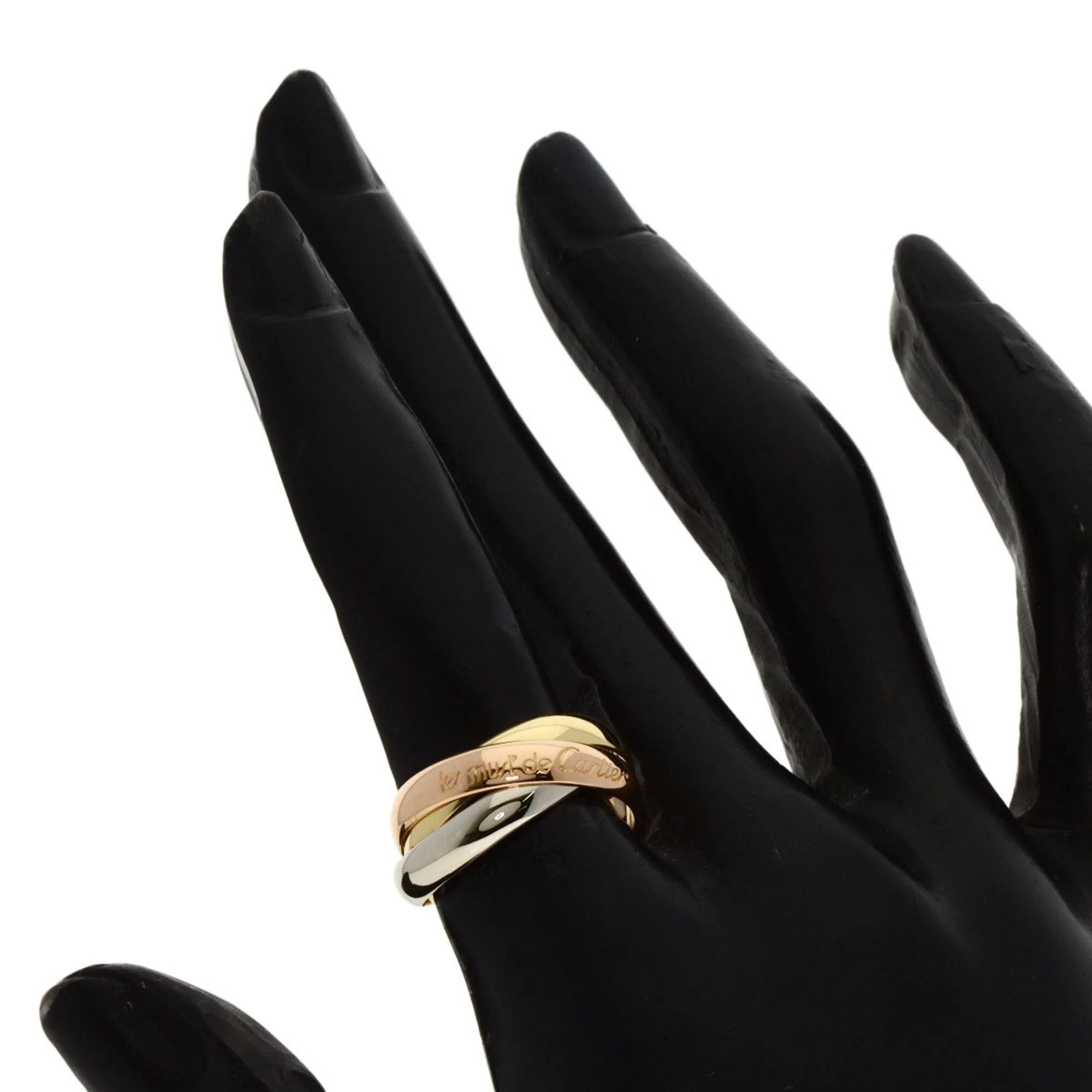 Vendome Louis Cartier Band Ring 18K Tricolor Gold - Image 4