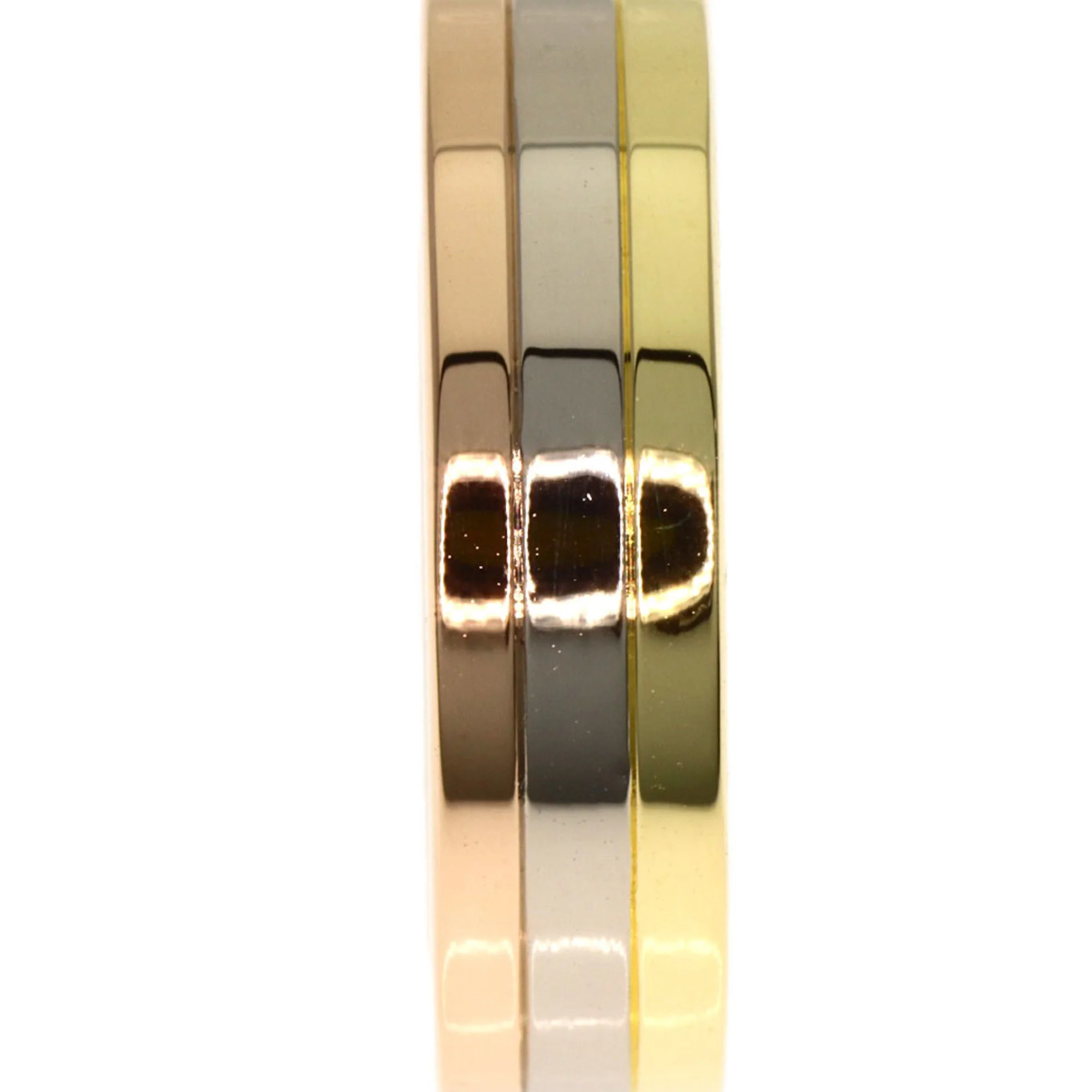 Vendome Louis Cartier Band Ring 18K Tricolor Gold - Image 6