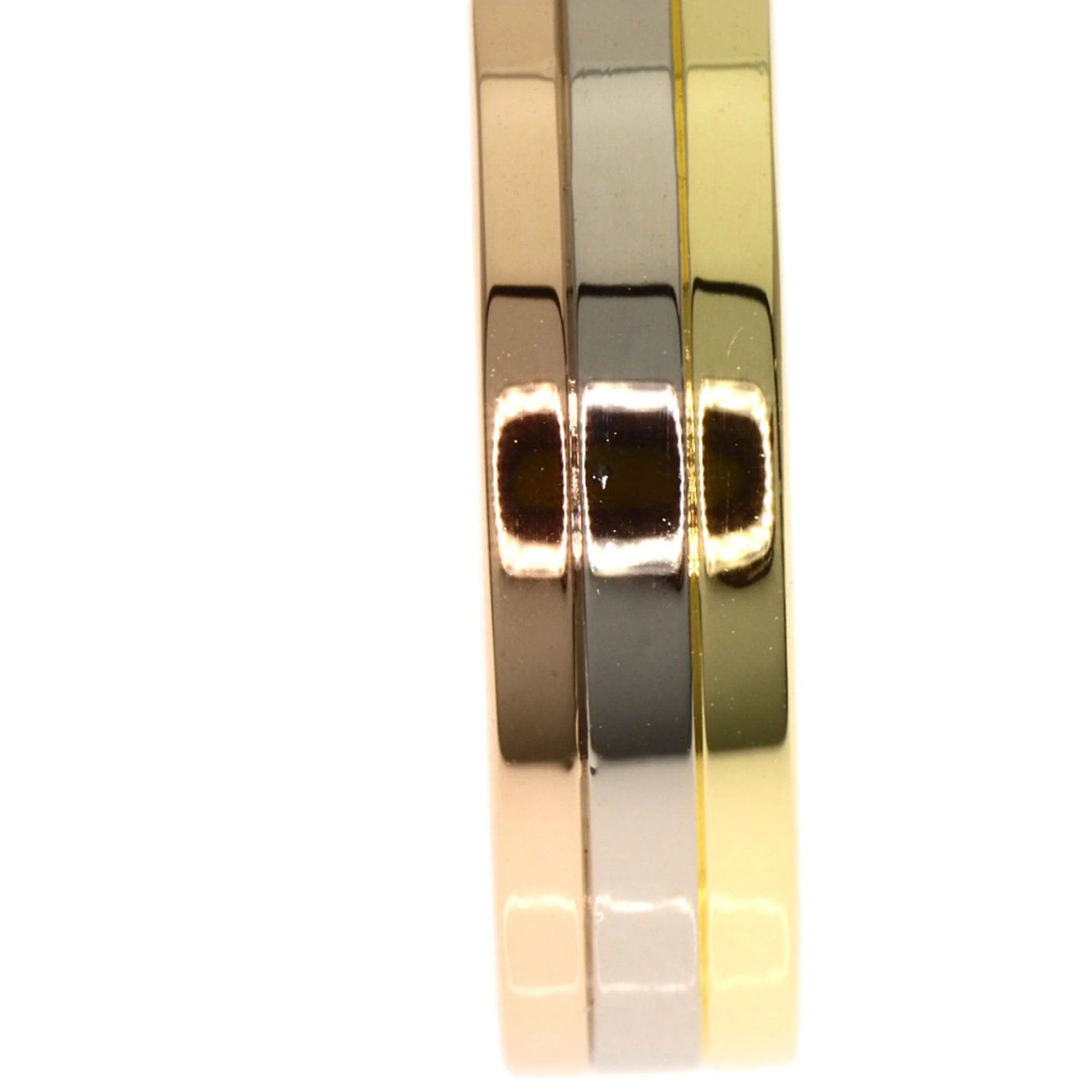 Vendome Louis Cartier Band Ring 18K Tricolor Gold - Image 8