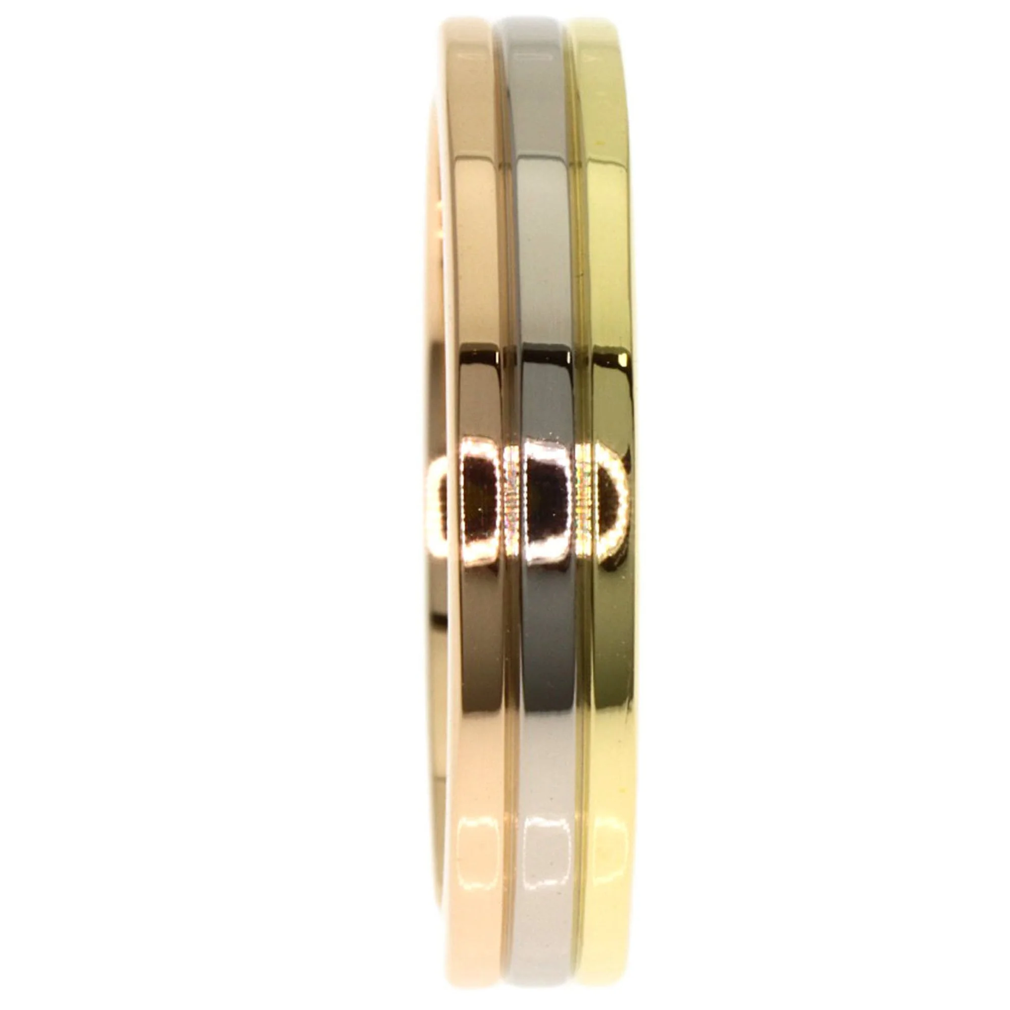 Vendome Louis Cartier Band Ring 18K Tricolor Gold - Image 3