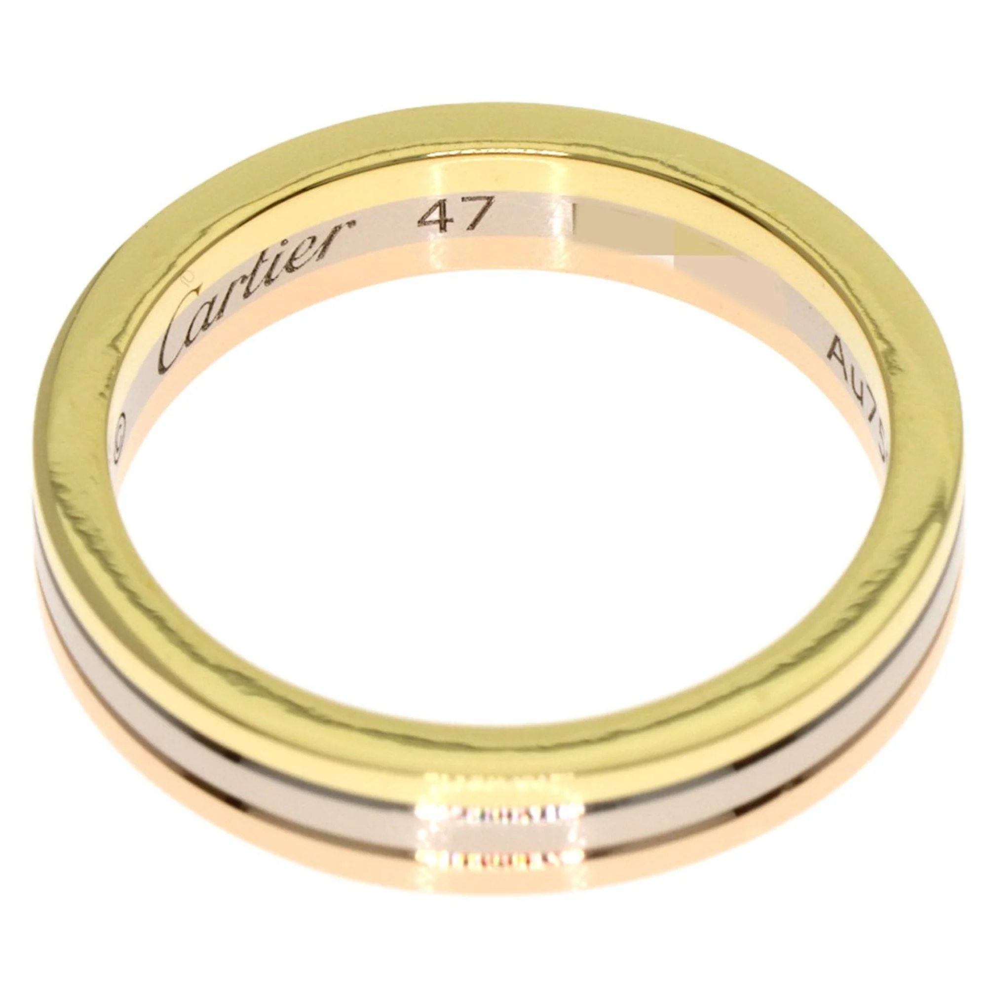 Vendome Louis Cartier Band Ring 18K Tricolor Gold - Image 4