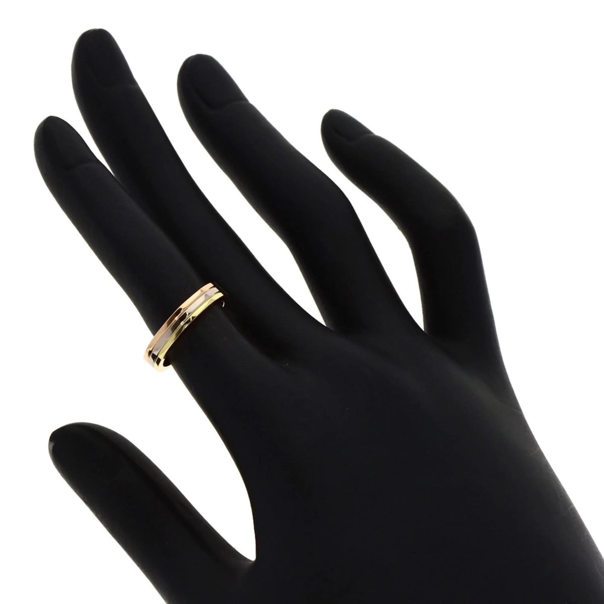 Vendome Louis Cartier Band Ring 18K Tricolor Gold - Image 6