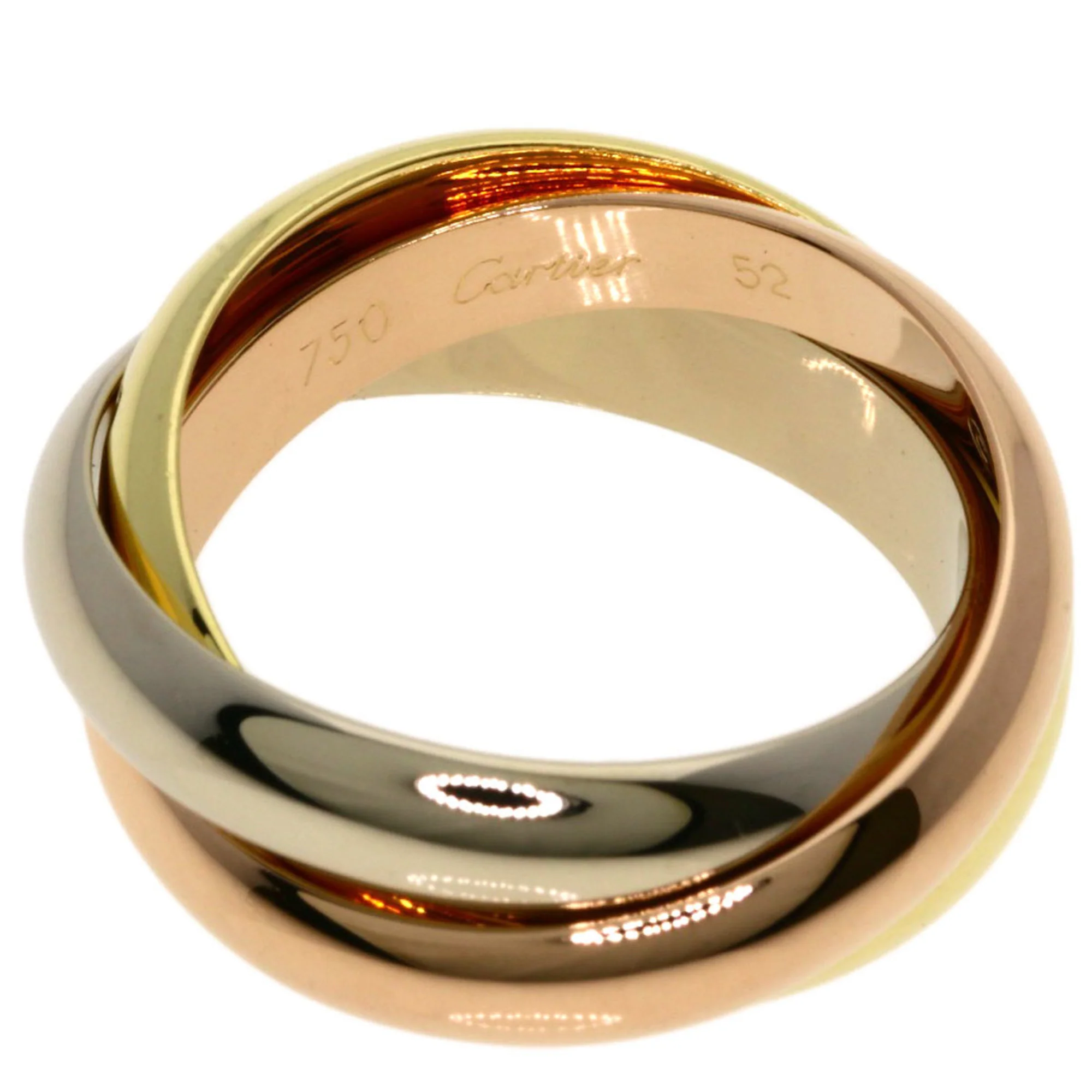 Vendome Louis Cartier Band Ring 18K Tricolor Gold - Image 3
