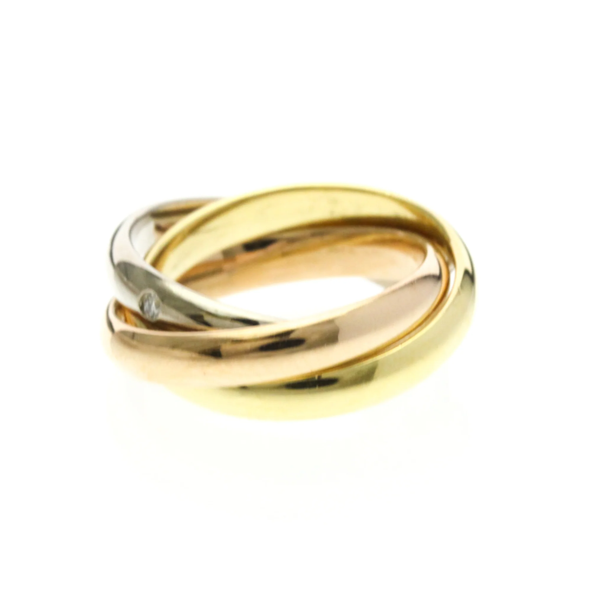 Vendome Louis Cartier Band Ring 18K Tricolor Gold - Image 4