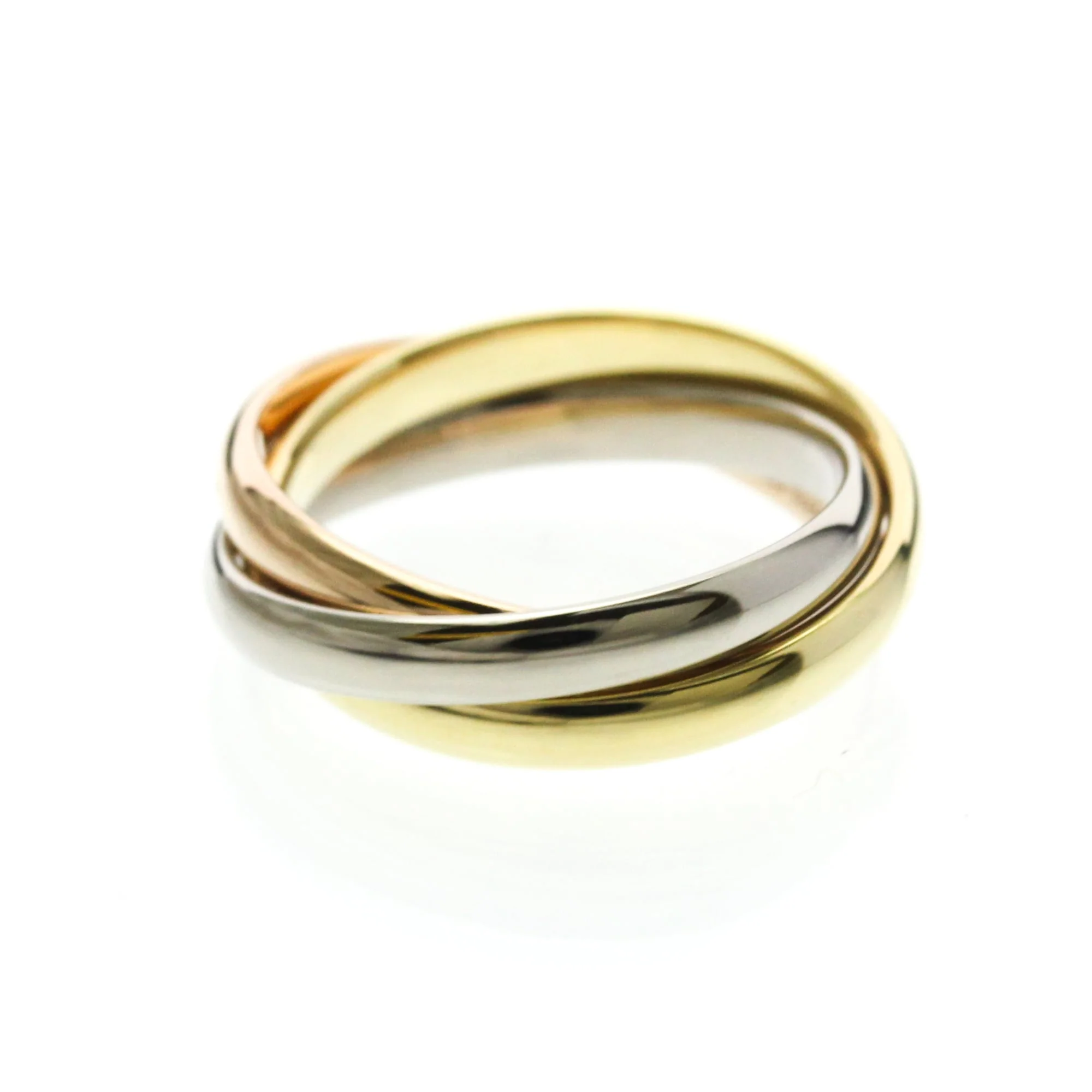 Vendome Louis Cartier Band Ring 18K Tricolor Gold - Image 2